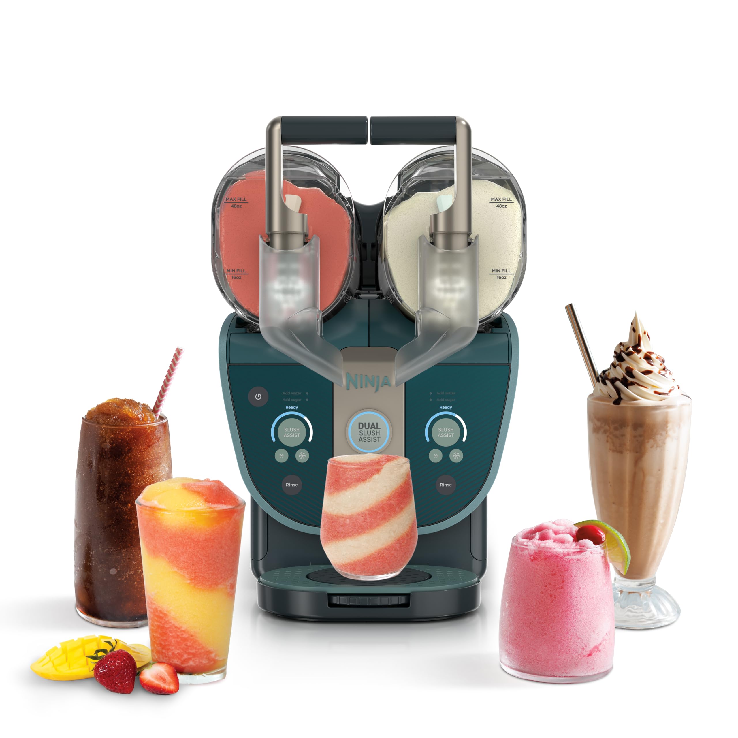 Ninja SLUSHi Twist Smart Frozen Drink Maker with Dual SlushAssist, FS701GN