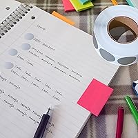 Vista 146 de PARLAIM 6 Rolls 6000PCS 3/4" Round Circle Color-Code Dot Stickers, 6 Color Style Colorful Coding Label Sticker for Home Office Classroom