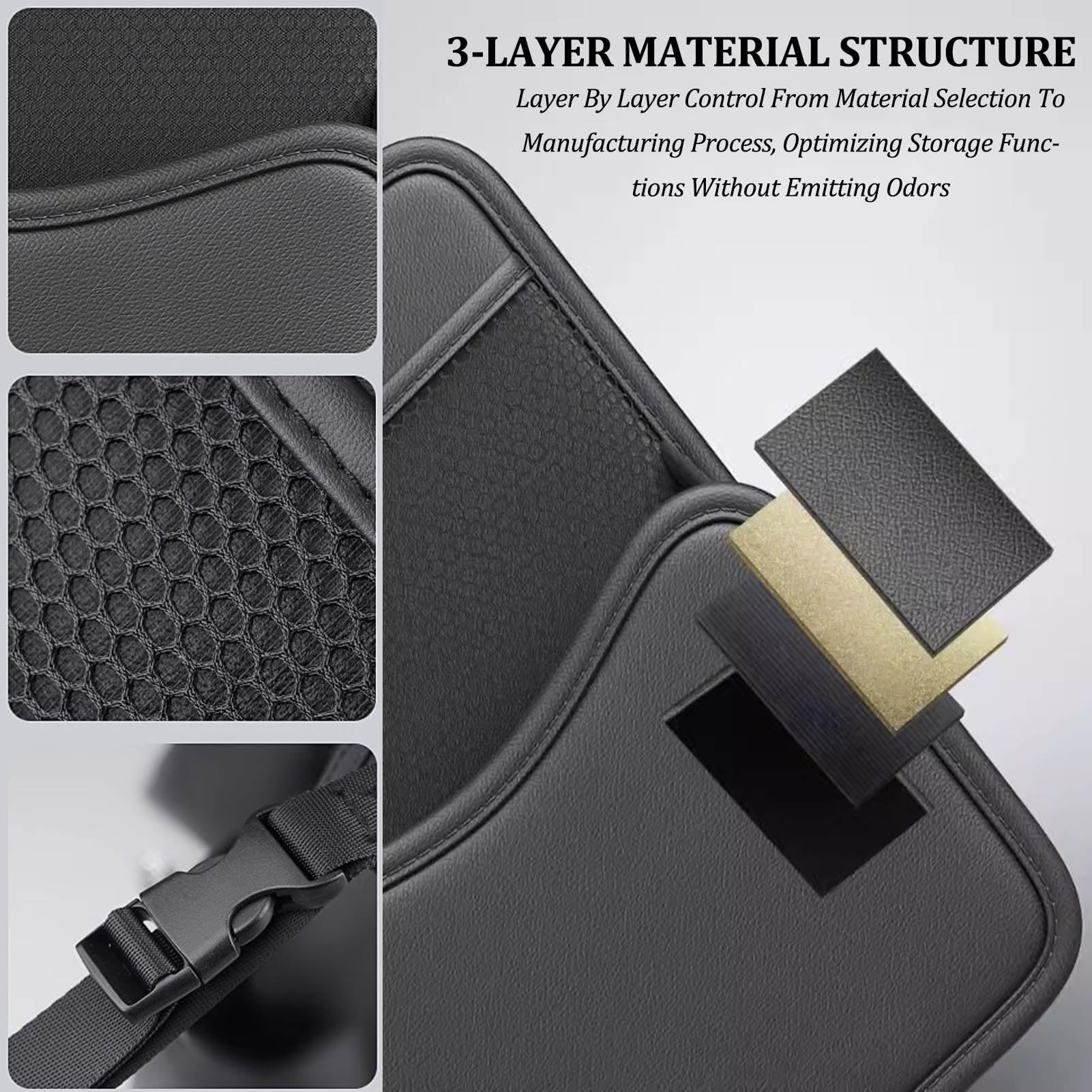 Auto Organizer für Jeep Avenger Grand Cherokee, Nappaleder Organizer Auto Multifunktionale Aufbewahrung Organizer Auto Rücksitz Kinder Zentral Sitz Organizer Auto,D