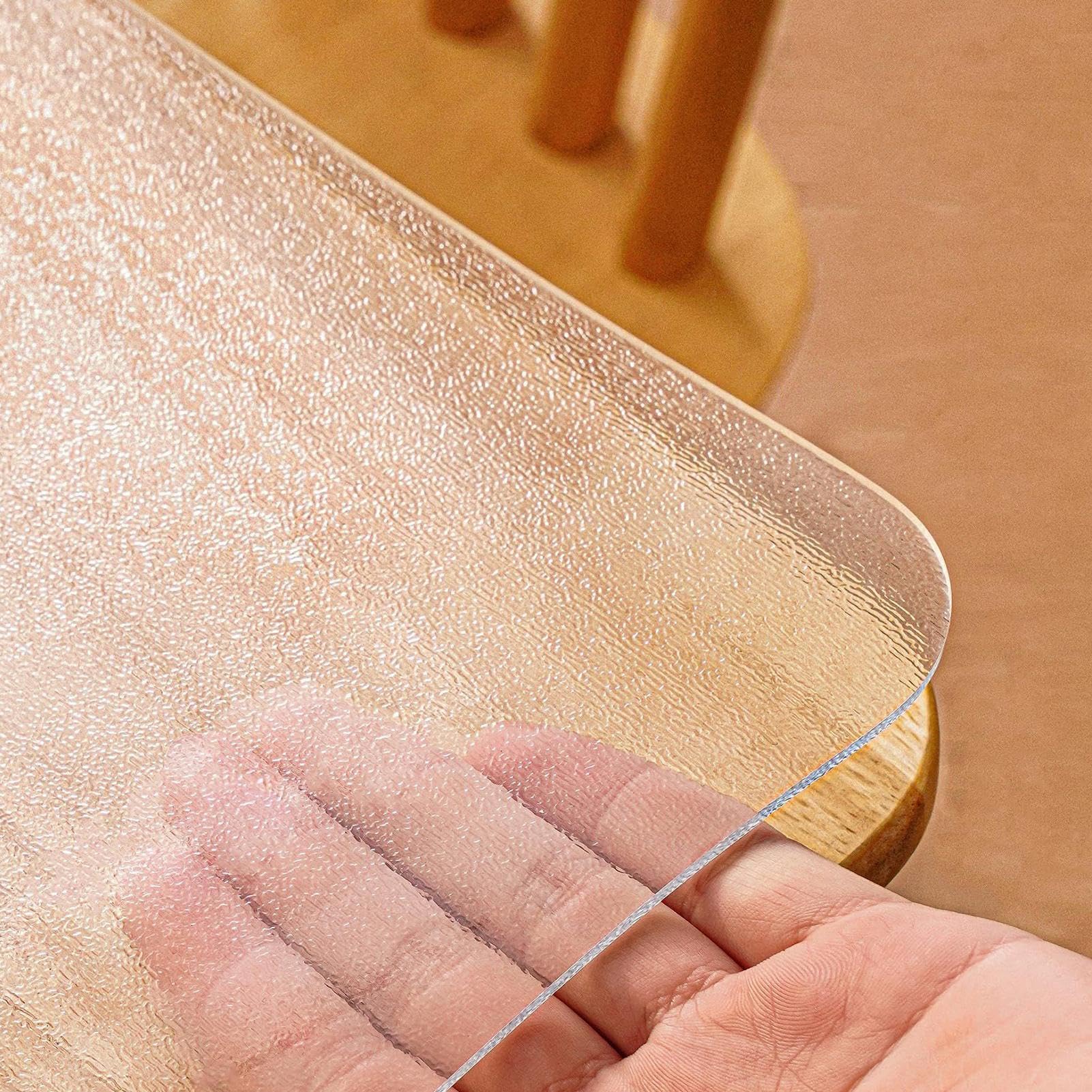 Protector Transparente Mesa - Cubierta Mate 0.7mm Grosor, Mantel Protector Escritorio Resistente Impermeable Cocina Hogar Oficina Tocador Comedor Picnic Mostrador Muebles, Cubierta Antideslizante