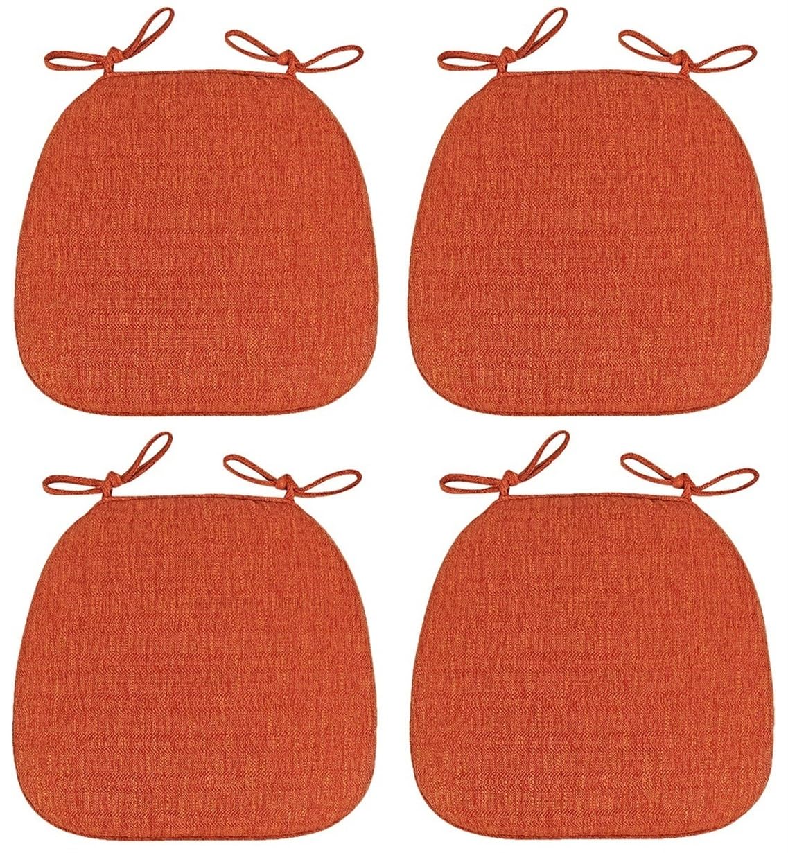 Cojines de Herradura para Silla de Comedor Asiento Cocina 41x43cm 4 Confezioni Colore Naranja Cojines Acolchados Perfecto para Muebles Comodidad y Estilo