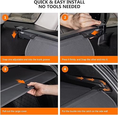 Miniatura 2 de DrCarNow Cubierta de carga para Honda CR-V 2023, cubierta trasera retráctil, para equipaje de carga, protección de seguridad, compatible con