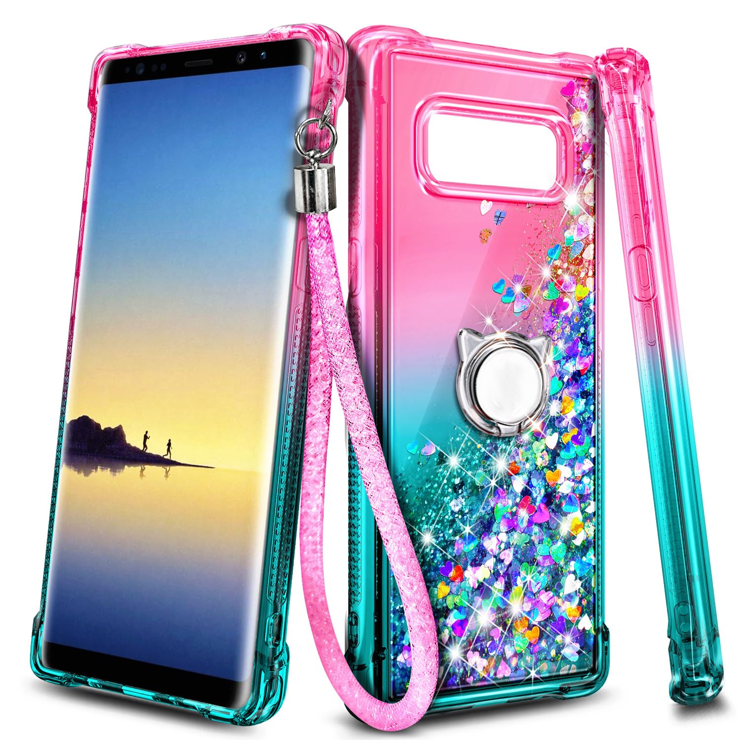 Amazon.com: NZND Case for Samsung Galaxy Note 8 with Ring