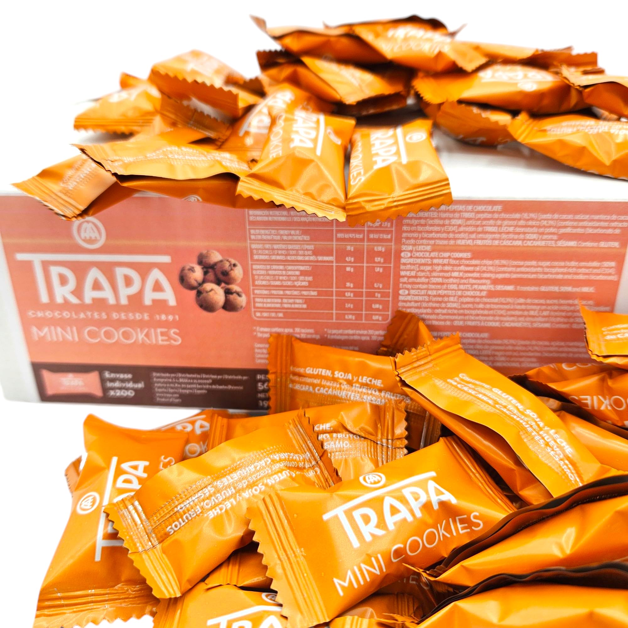 Cookies Mini Trapa - Sabores Chocolate - Ideal para Picотоs Urgentes - 200 Unidades Enpaсaje Individуal