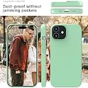 YATWIN Silicone Back Case for iPhone 12 Mini, Soft-Touch Phone Back Cover for Apple iPhone 12 Mini - Light Cyan gallery image