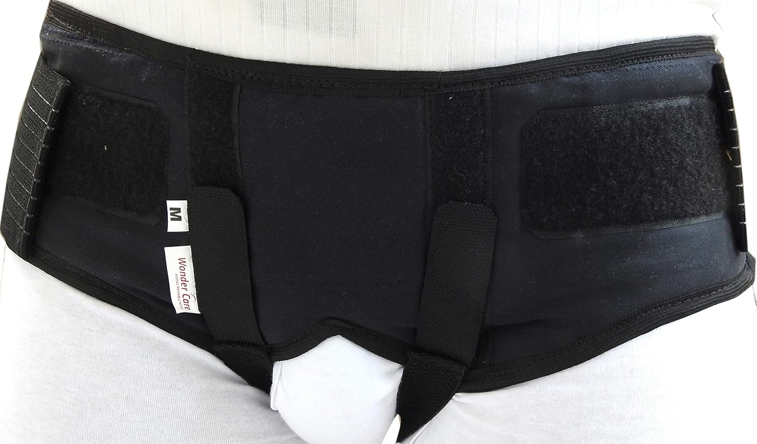 Wonder Care Black Inguinal Hernia Support Truss for Double Inguinal