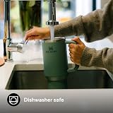 STANLEY 1913 Quencher H2.0 FlowState Mug Isotherme avec Paille 1.2L - Froid Pendant 11 Heures - Glacé Pendant 48 Heures - Thermos Lavable au Lave-Vaisselle - Gourde Inox Sans BPA - Shale - 6