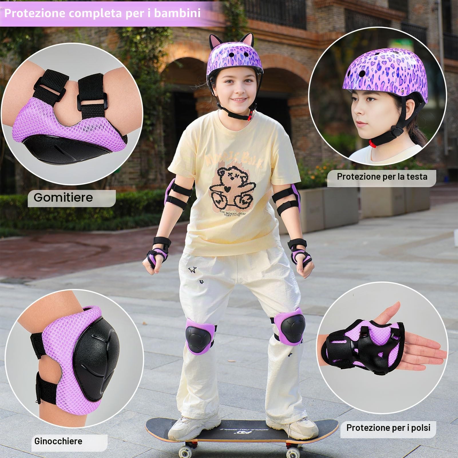 Unicorn Castle Casco Bici Bambino, Traspirante e Regolabile, 3-8 Anni | Casco bici per bambini leggero, traspirante e regolabile per bicicletta, skateboard, scooter e attività sportive all'aperto