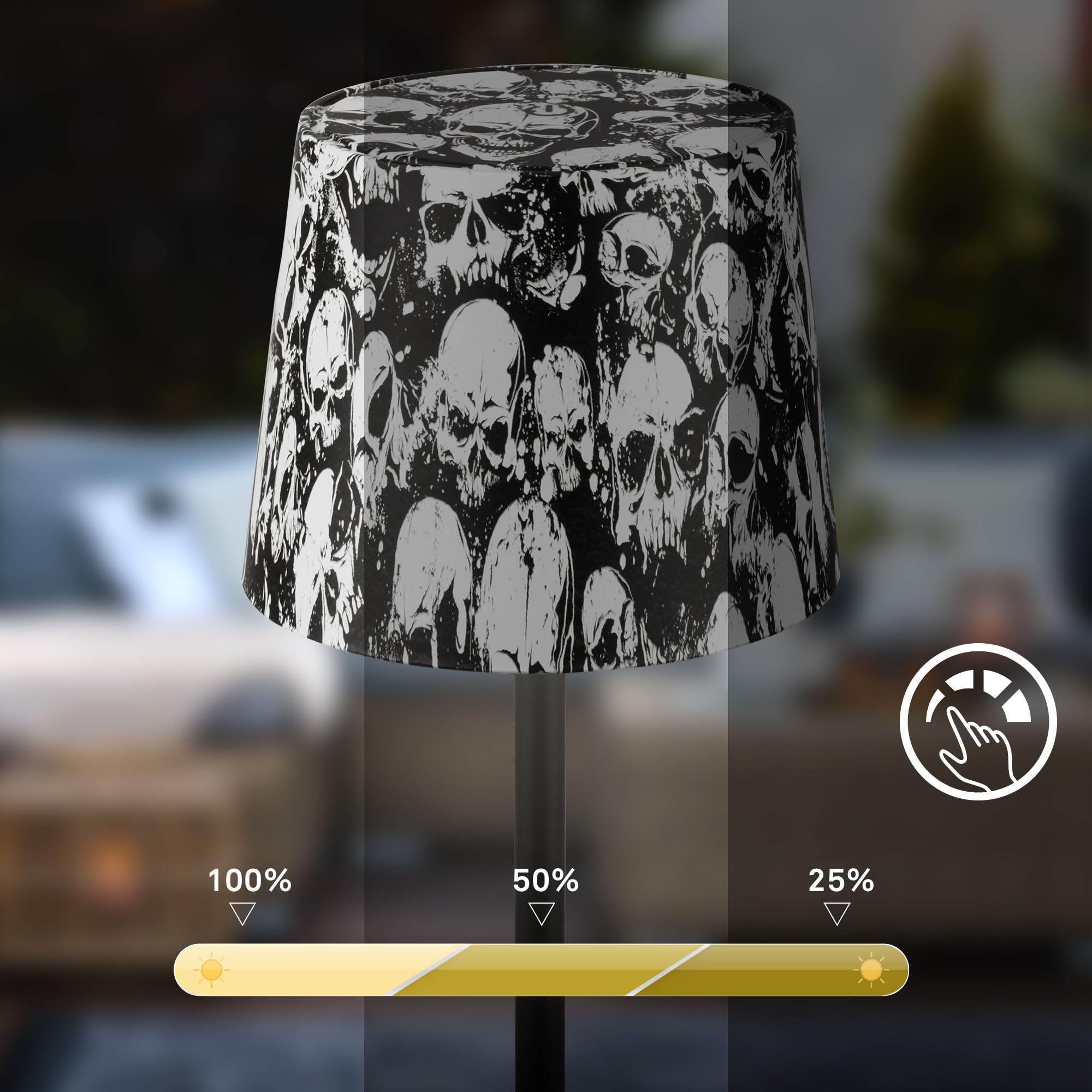 Lampe De Table LED BRILONER - Sans Fil, Tactile, IP44, Batterie Remplaçable, Lumière Chaude, Parfaite Pour Chevet, Salon, Balcon - 13