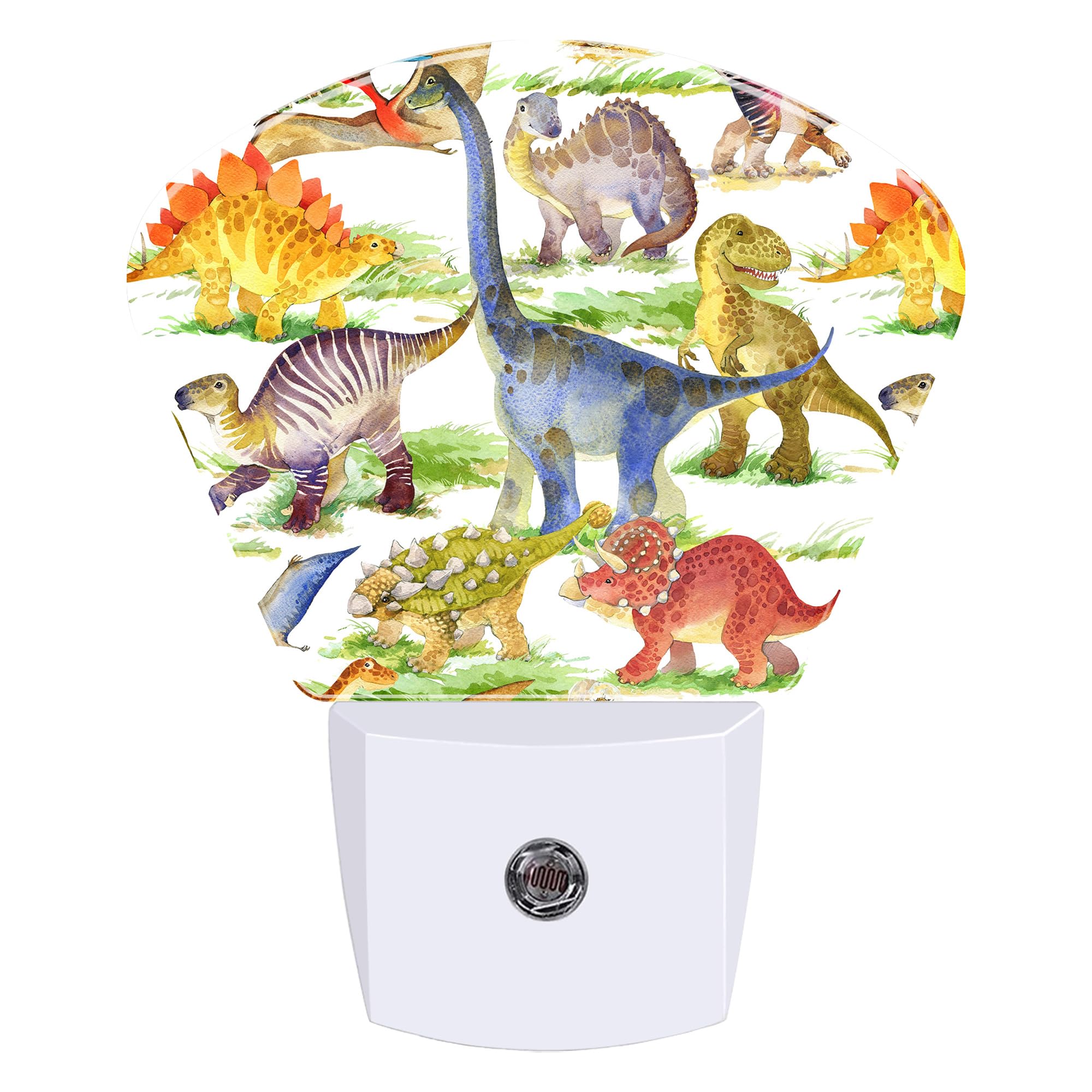Night Light Cute Dinosaur Plug-in LED Dusk-to-Dawn Sensor Soft Night Lamp,Suitable for Home Bedroom Bathroom Hallway Stairs