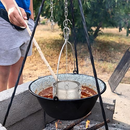 Miniatura 3 de Hemoton Colador de condimentos de acero inoxidable, filtro de bolas de té, condimentos de sopa, cesta de separación, infusor de té de hojas sueltas