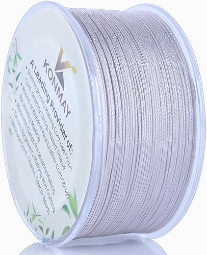 Vista 17 de KONMAY Cuerda de nailon negro de 0.024 in con estuche para pulseras, cordón de satén de nailon trenzado de 190 yardas para fabricación de joyas