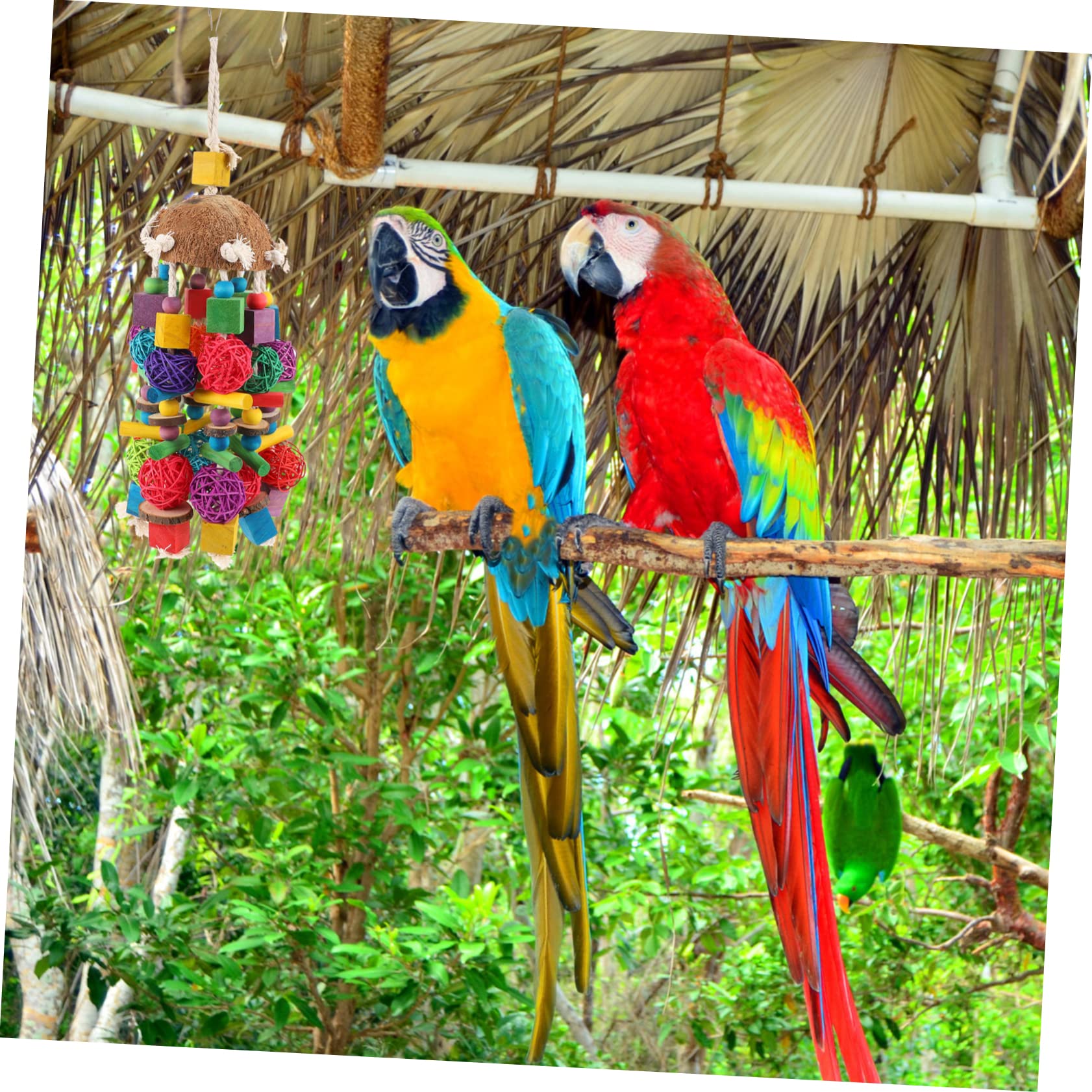 1piezas Juguete para Aves De Masticar Diseño y Divertido Juguete para Periquitos y Accesorios De Entretenimiento para Jaulas De Aves Material Seguro y