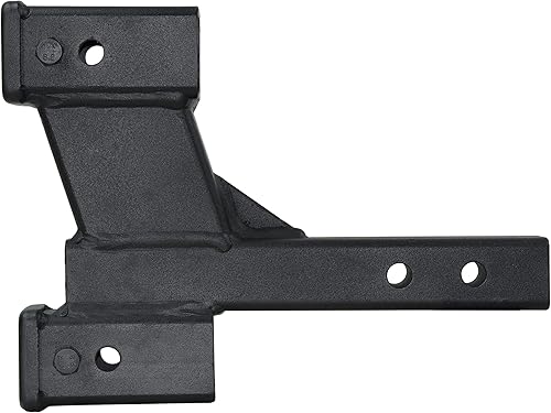 Vista 50 de TOPTOW 64121 - Elevador de extensión de enganche de remolque receptor de 2 pulgadas con elevación/caída de 2 pulgadas, vástago sólido, capacidad