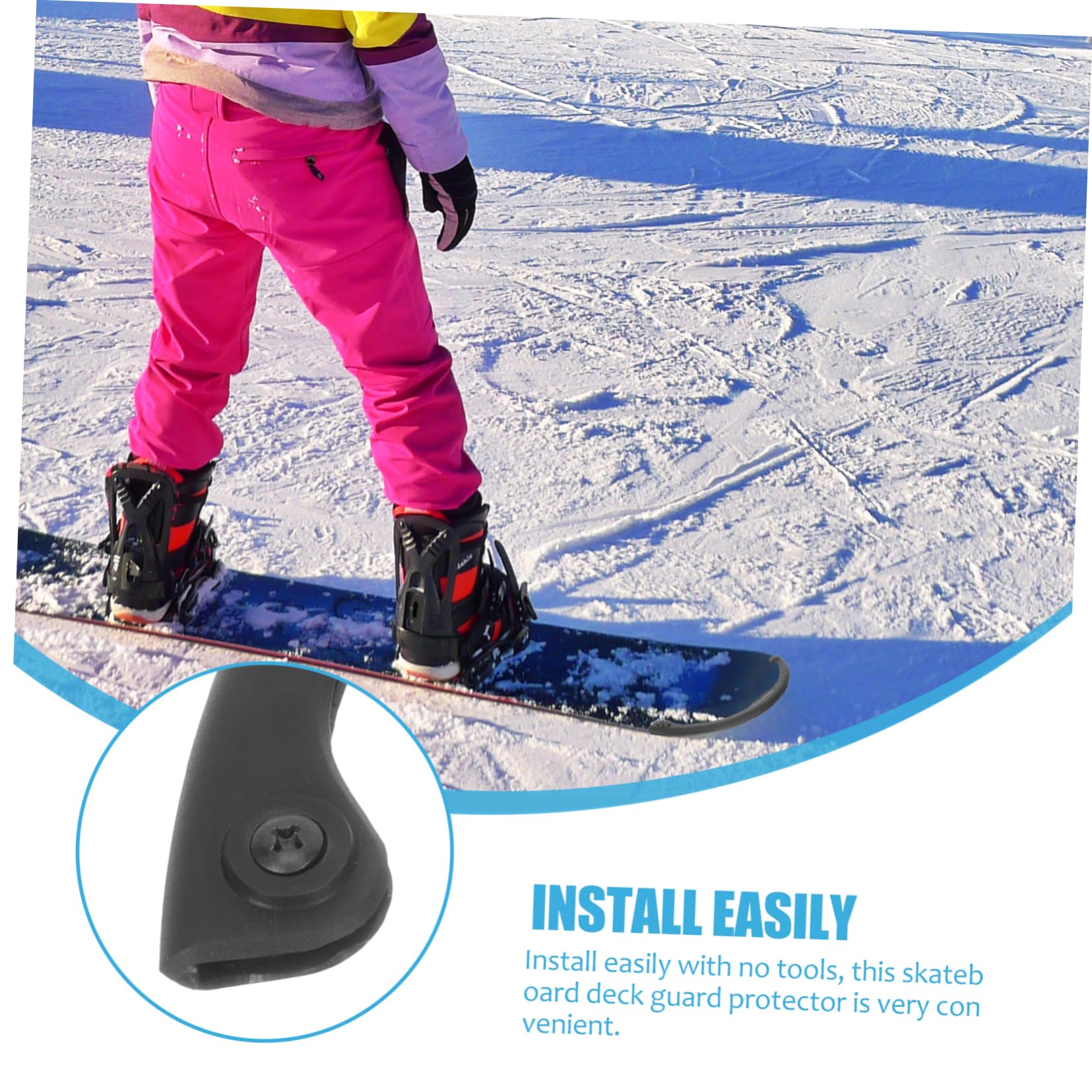 BESPORTBLE Snowboard Protection Bar Edge Protector Deck Bumper Strip Skateboard Deck Strip Longboard Edge Protection Protective Anti-Collision Strip Skateboard Protective Strap Rubber Strip