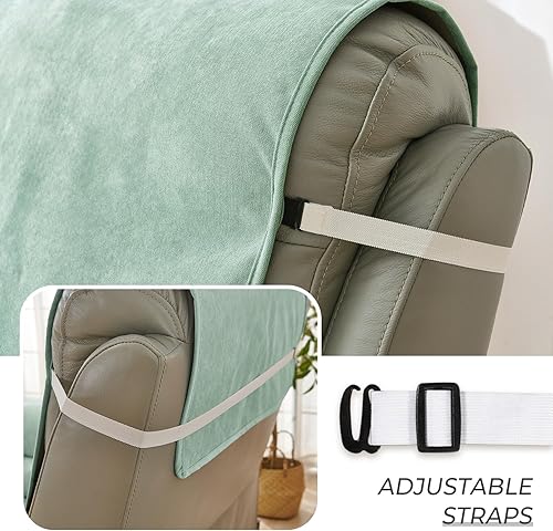 Miniatura 4 de RBSC - Funda de sofá acolchada impermeable de 73 pulgadas, protector de muebles, funda de sofá lavable con correas elásticas para niños, perros,