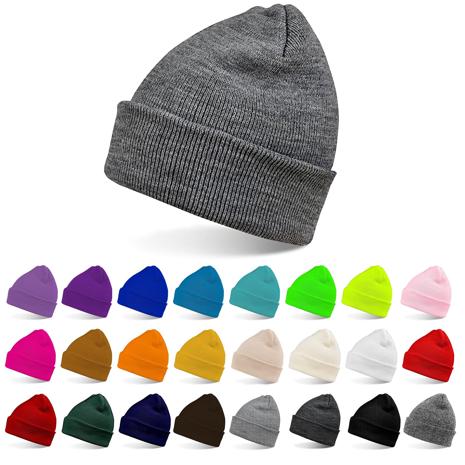 ZOORONBeanie for Women Men Winter Hat Soft Lightweight, 1pack-lightgray, 6 7/8-7 7/8