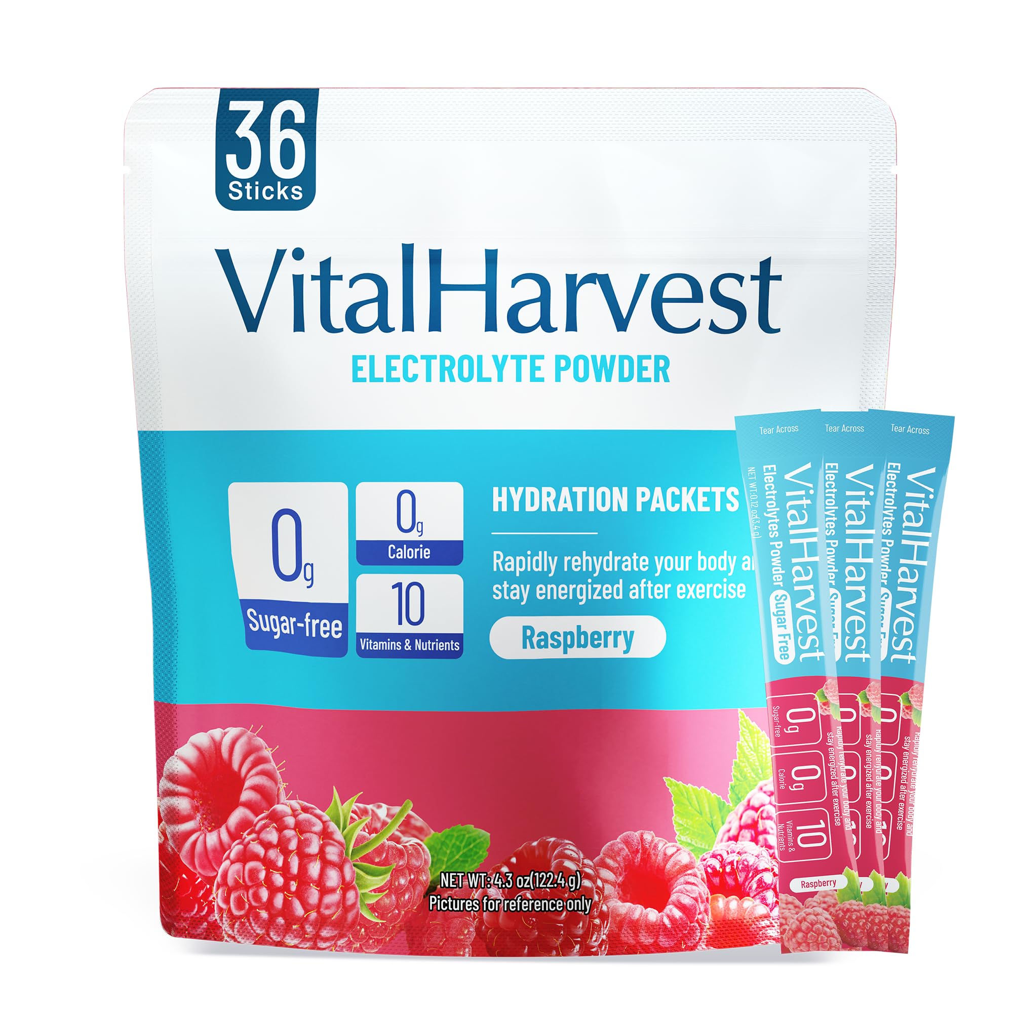 36 Sticks Electrolytes Powder Packets Sugar Free Hydration Packets Electrolyte Liquid Daily IV Drink Mix with Blueberry, Low Sodium, 0 Calorie — Amazon image 10