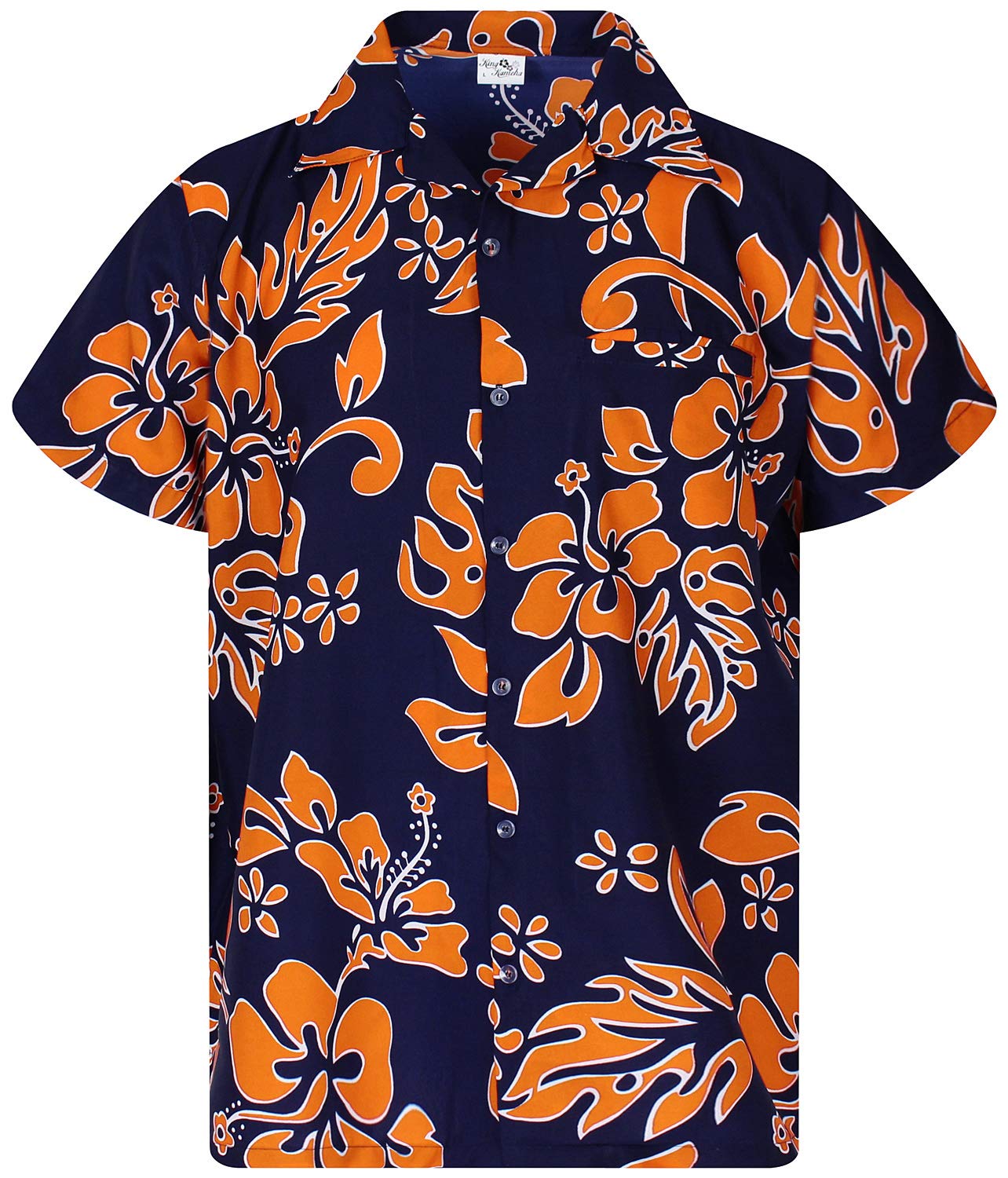 Chemise tropicale hawaïenne à manches courtes boutonnée pour homme
