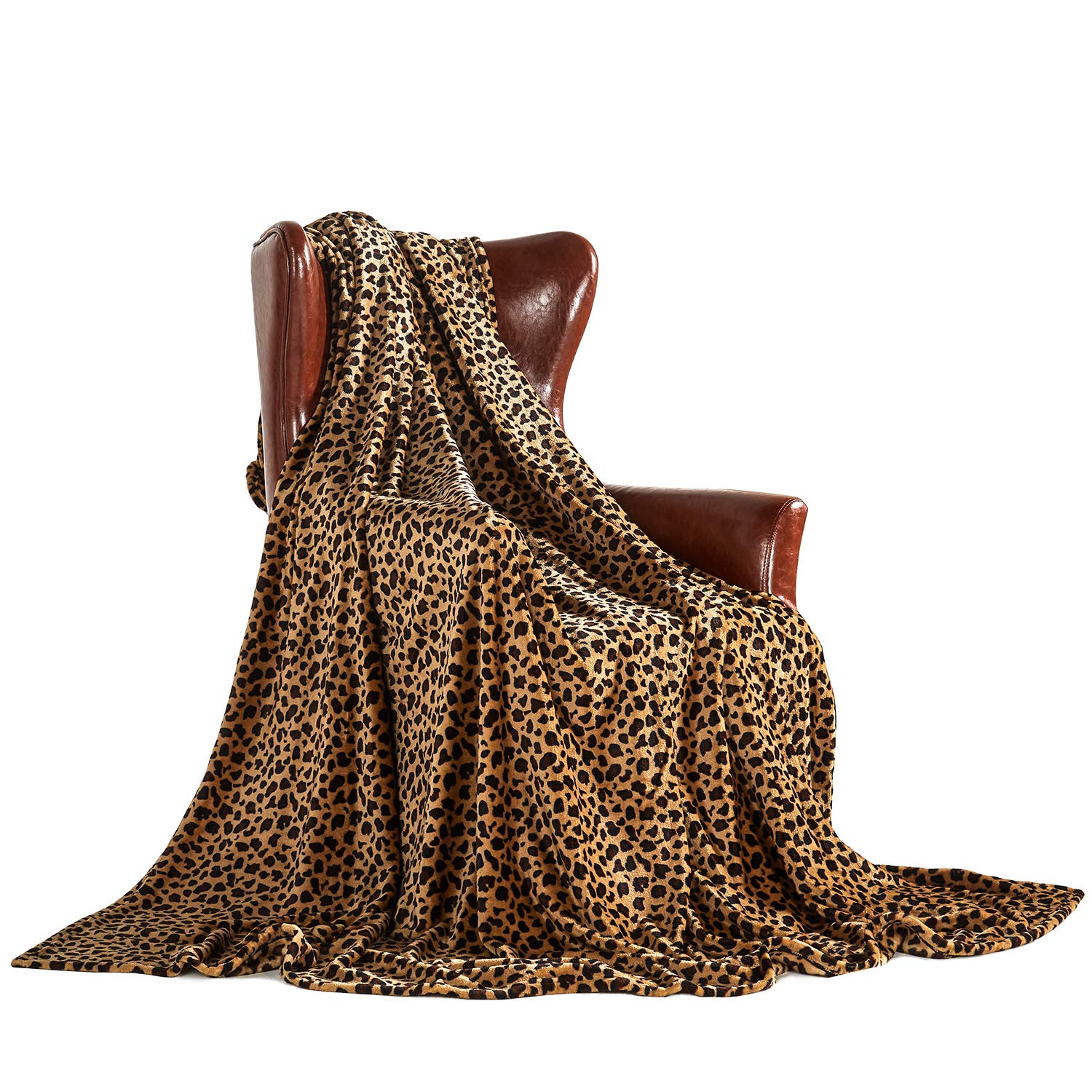 MERRYLIFE Leopard Throw Blanket Decorative Fleece Throw | Ultra-Plush Colorful Oversized | Couch Blanket Travel Lap | (50" 60", Cheetah)-image-11
