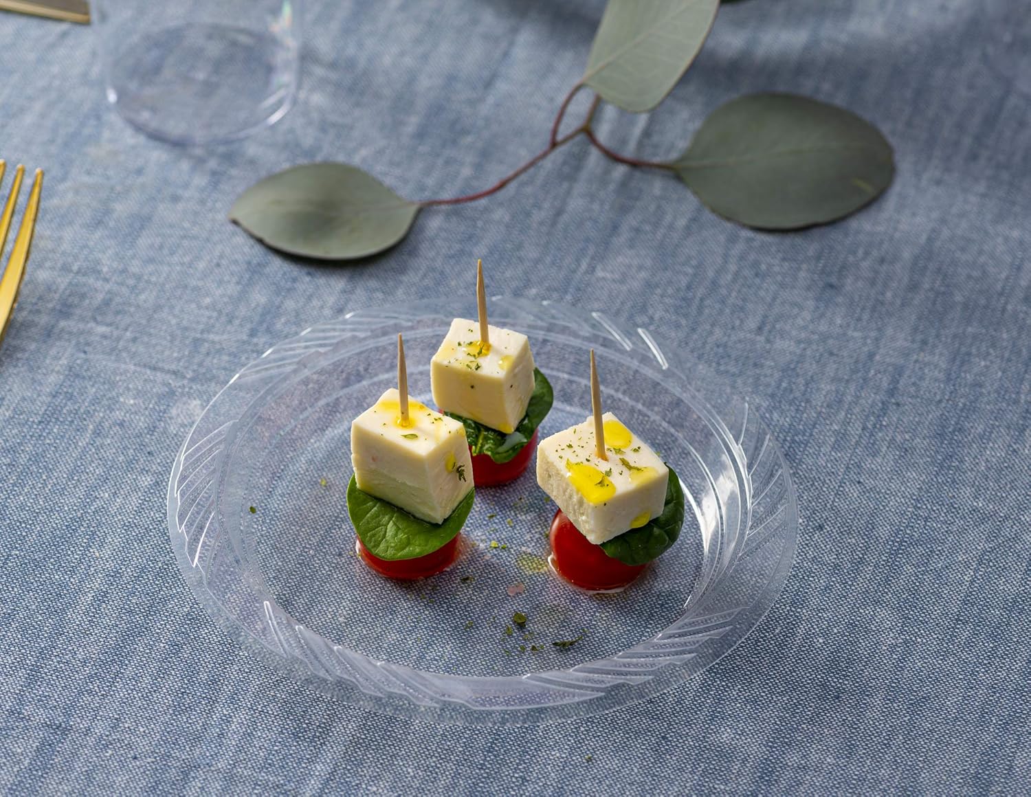 PLASTICPRO 6'' inch Premium Crystal Clear Disposable Plastic Dessert Size Party Plate Pack of 160