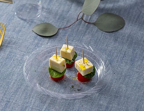 Miniatura 2 de PLASTICPRO Plato de plástico desechable transparente de alta calidad (480, placas de 6 pulgadas)