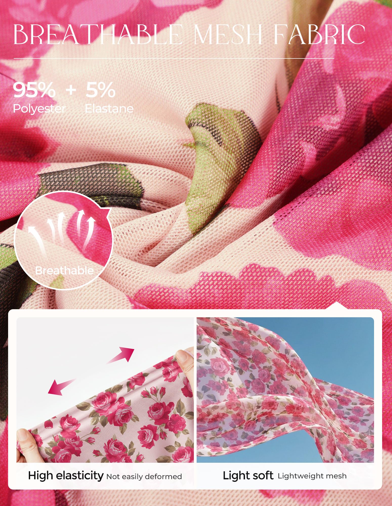 GRACE KARIN Robe d'été décontractée pour femme - Col en V - Sans manches - Fleurs avec volants - Pour invités de mariage - Ligne A