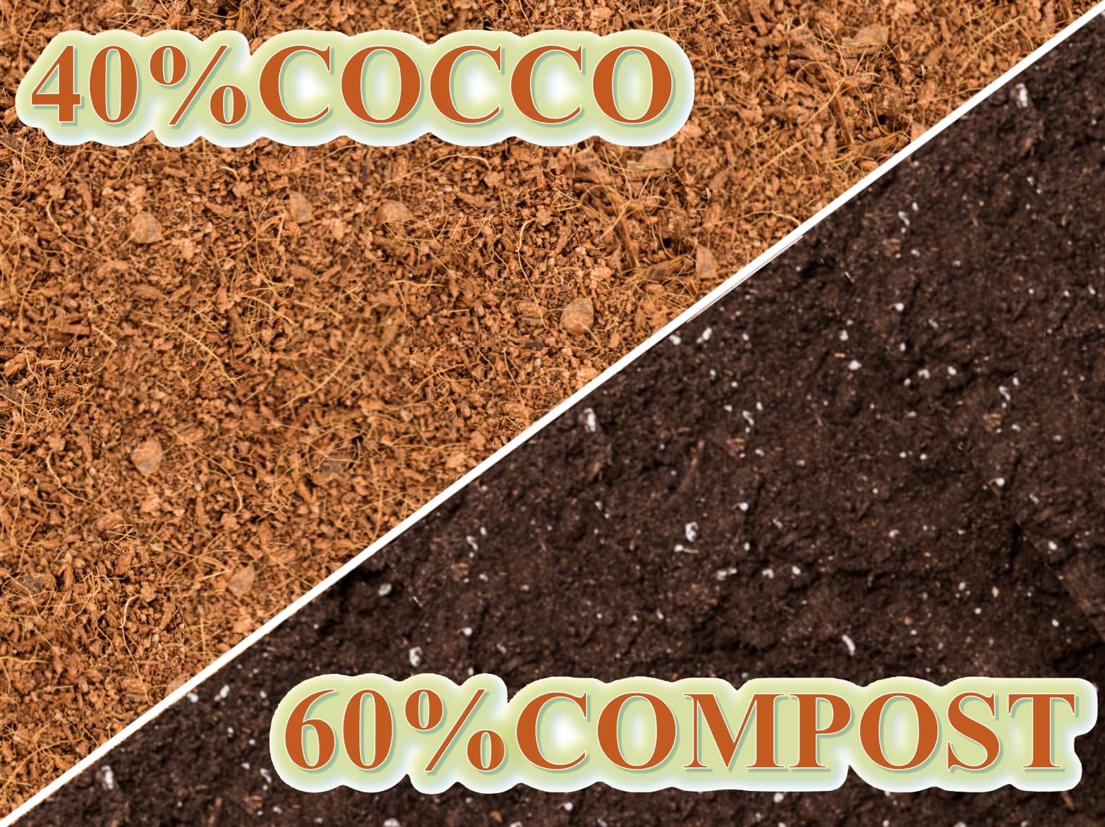Substrato vegetale compostato + fibra e pellet a base di cocco ecosostenibile senza torba (1000LITRI BIGBAG_COCCOMIX_)