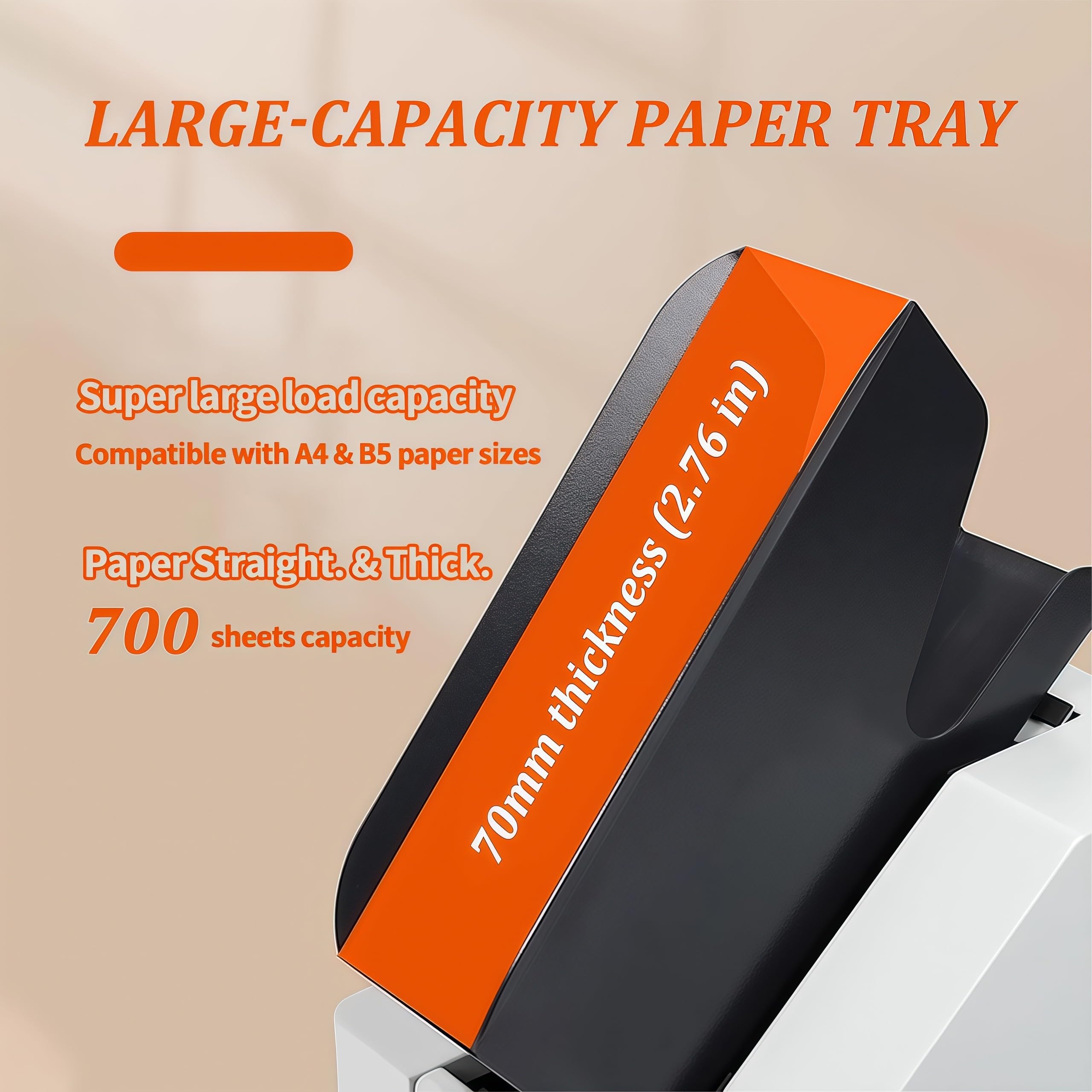 Ordinatrice Automatica di Carta, Alimentatore da Tavolo, capacità Carta Extra-Large da 70 Mm, Finitura Carta con Allineamento in 5 Secondi, Adatta a Scuole, Banche E Uffici Aziendali
