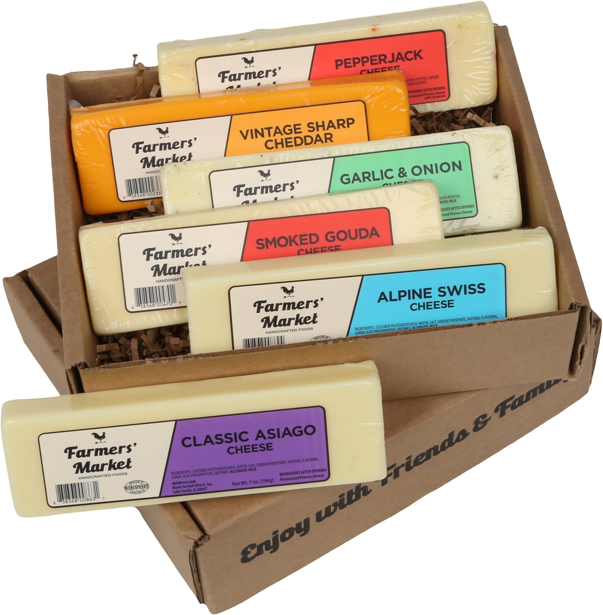 Wisconsin Cheese Blocks - 6 Pack Assorted (New Flavors)