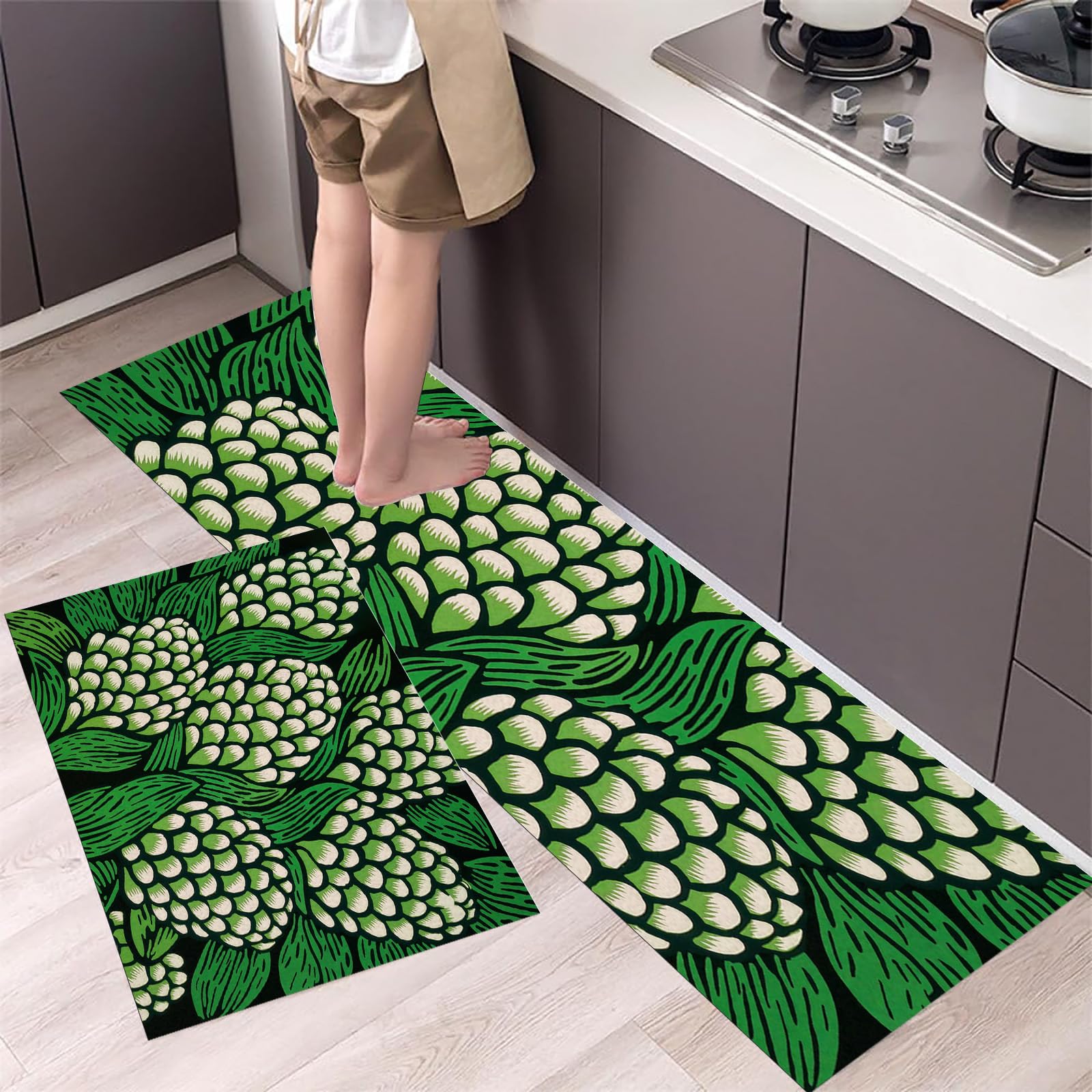 Tapis de station debout confortables et tapis de cuisine lavables