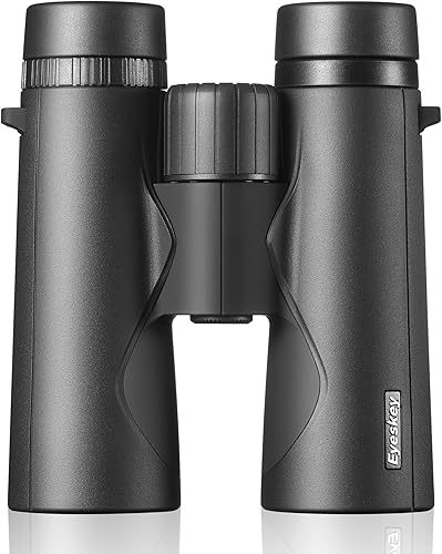 Prismáticos de viaje para adultos, 10 x 42 HD, ligeros e impermeables, compactos y transparentes, perfectos para observación de aves, senderismo,