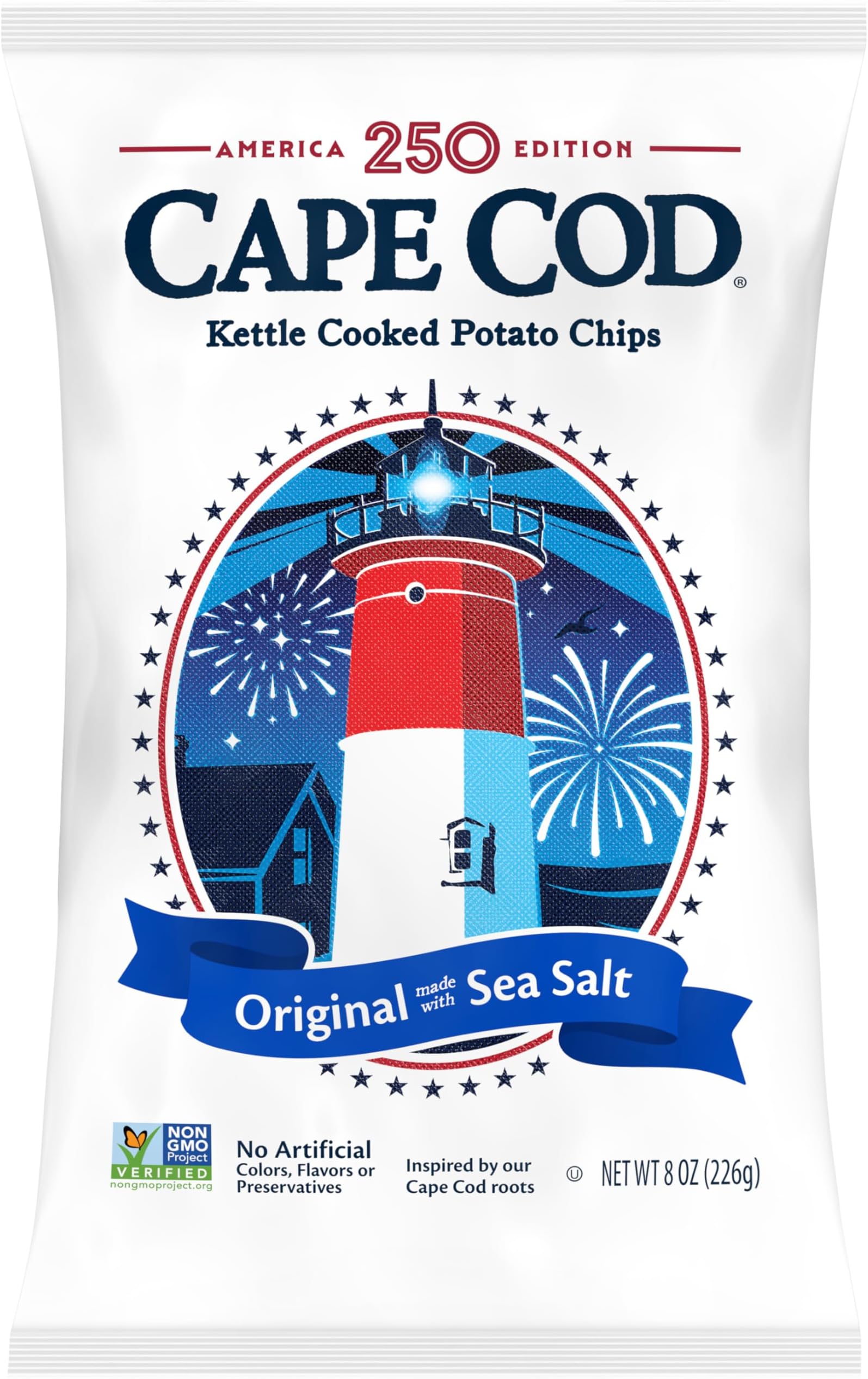Cape Cod Potato Chips, Original Kettle Chips, 8 Oz