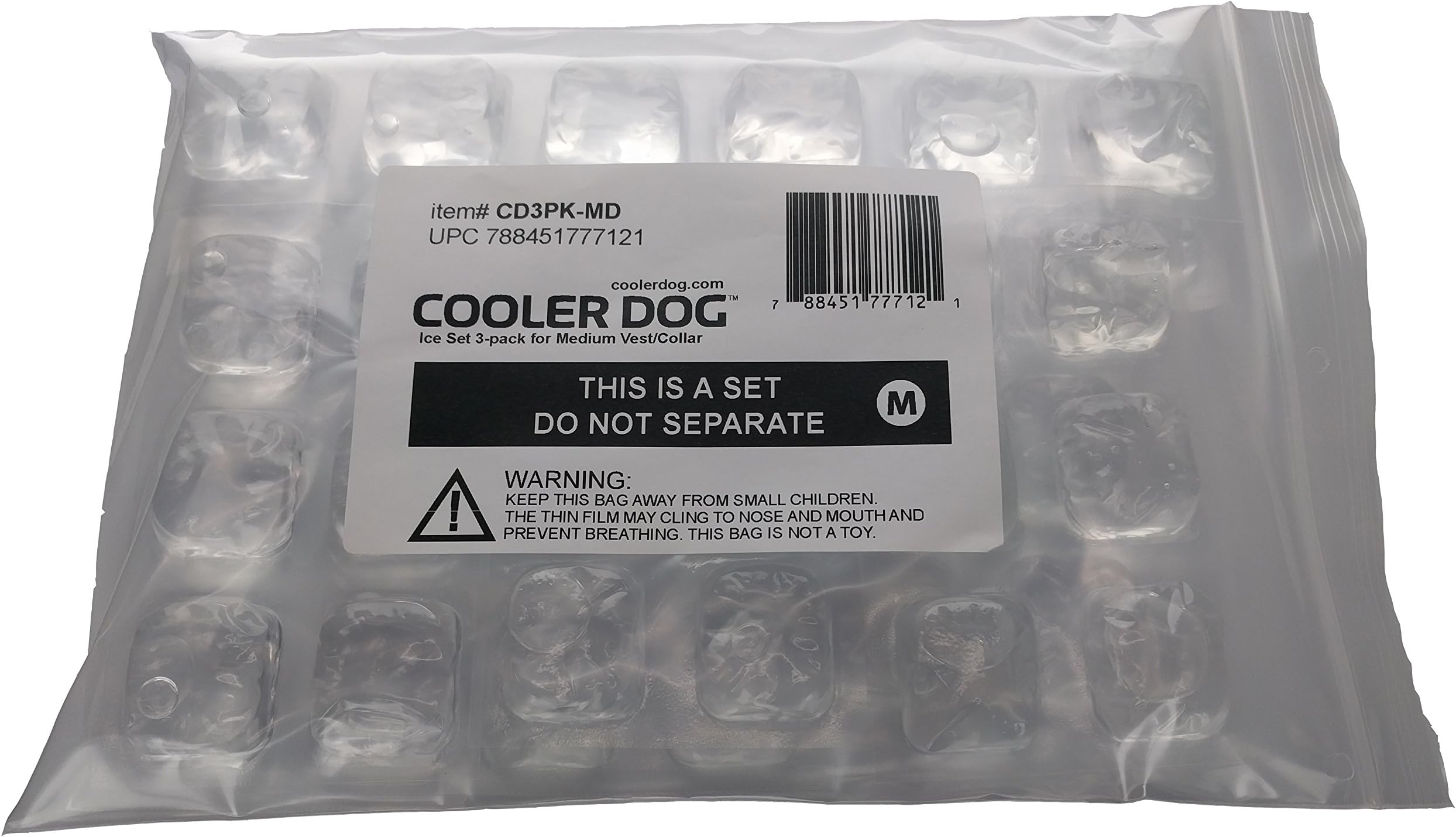 CoolerDog Ice Set for Cooler Dog Cooling Vest and Collar Medium (3 Pack)