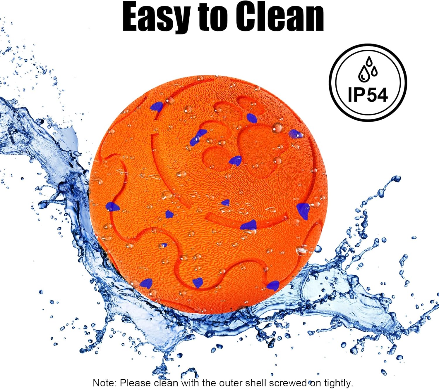 Interactive Dog Ball, Smart Dog Toy for Medium and Large Dogs, Automatic Moving, Rotating & Bouncing, E-TPU Material, IP54 Waterproof, Motion-Activated Dog Stimulation Toy to Keep Them Busy