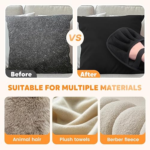 Miniatura 5 de Guantes eliminadores de pelo de mascotas, guantes de eliminación estática mejorados para pelo de mascotas, gatos y perros, herramienta de 1