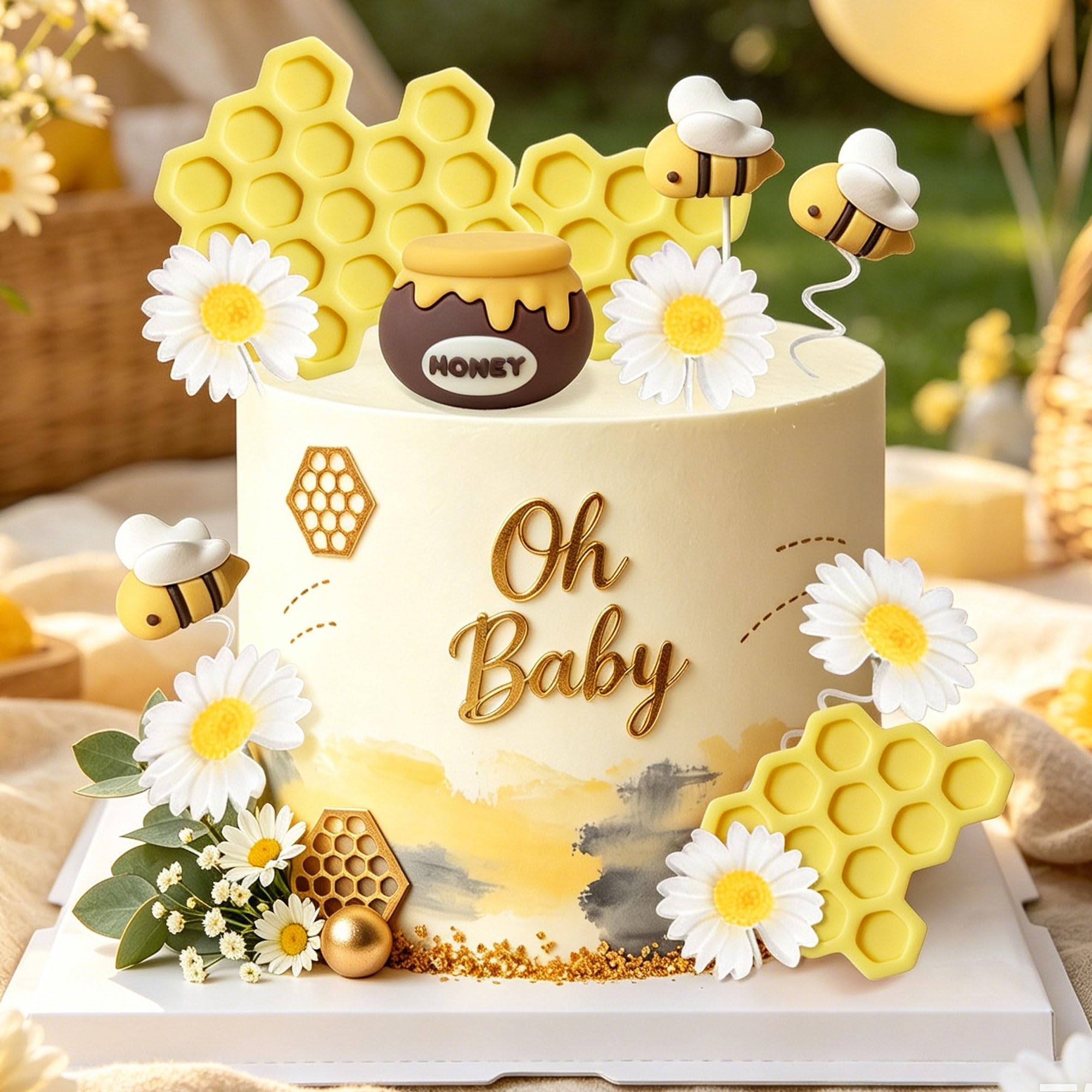 Bumble Bee Bear Cake Topper Fun to Bee One Cake Decoration