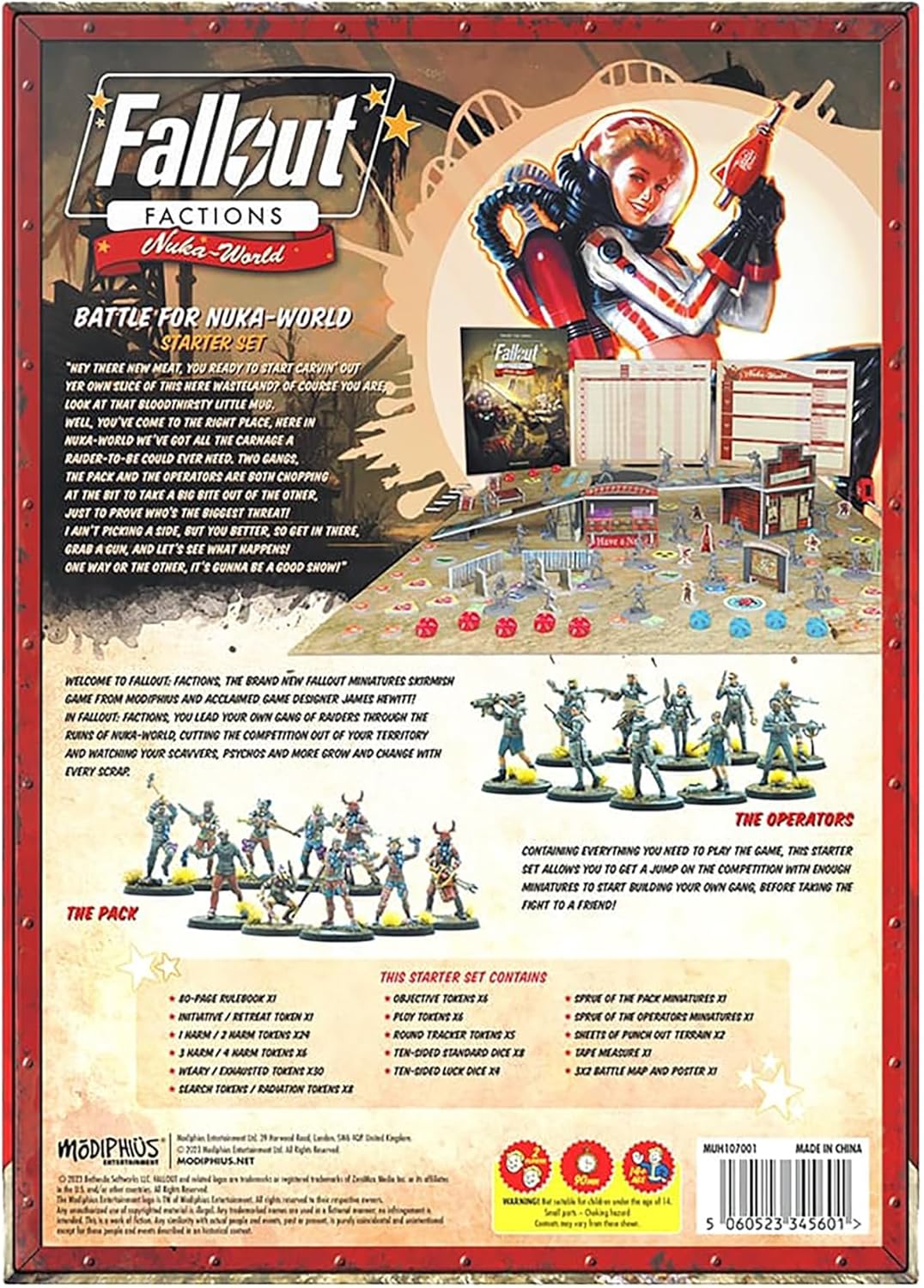 Modiphius Entertainment: Fallout: Factions - Battle for Nuka-World Starter Set - Tabletop Miniatures Skirmish Game, Licensed War Game, 20 Miniatures