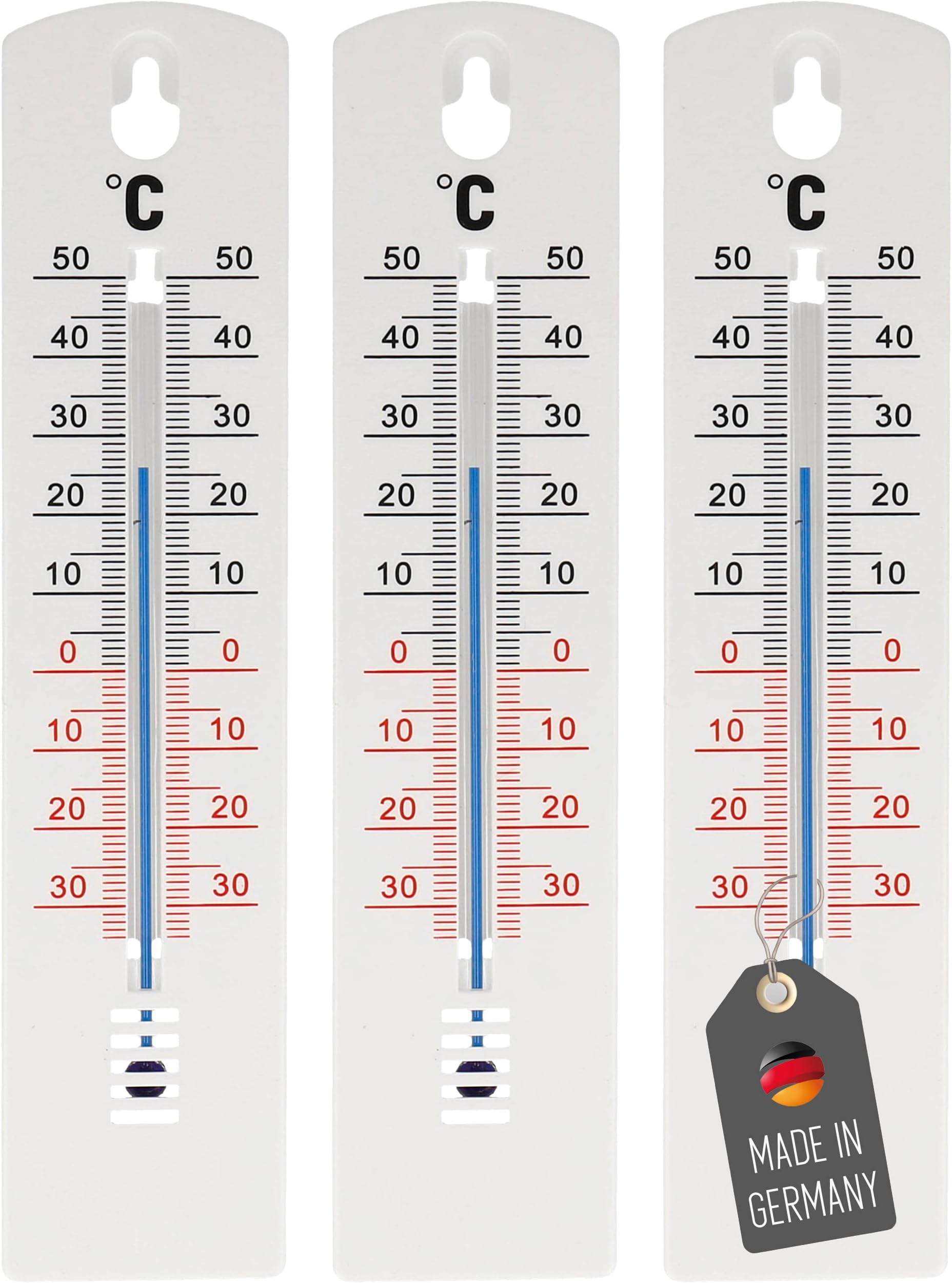 Lantelme 3erSet AnalogThermometer Wetterfest für Innen Außen Garten