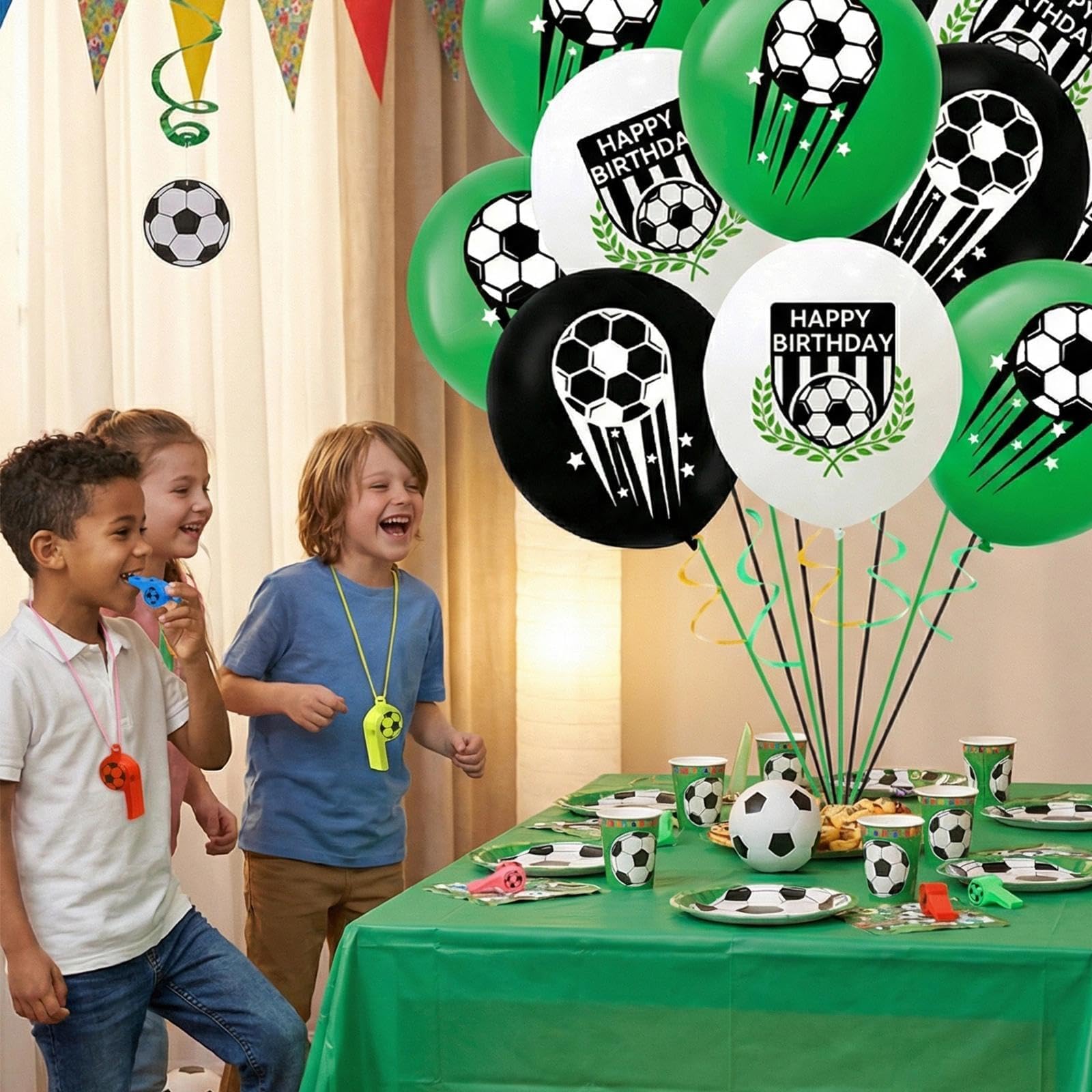 58 Pezzi Set Regalo Festa Regalini Fine Festa Compleanno Bambini | Gadget Calcio con Portachiavi Calcio, Fischietti, Mini Flipper, Balloni, Bracciali in Silicone Bomboniere per Bambini