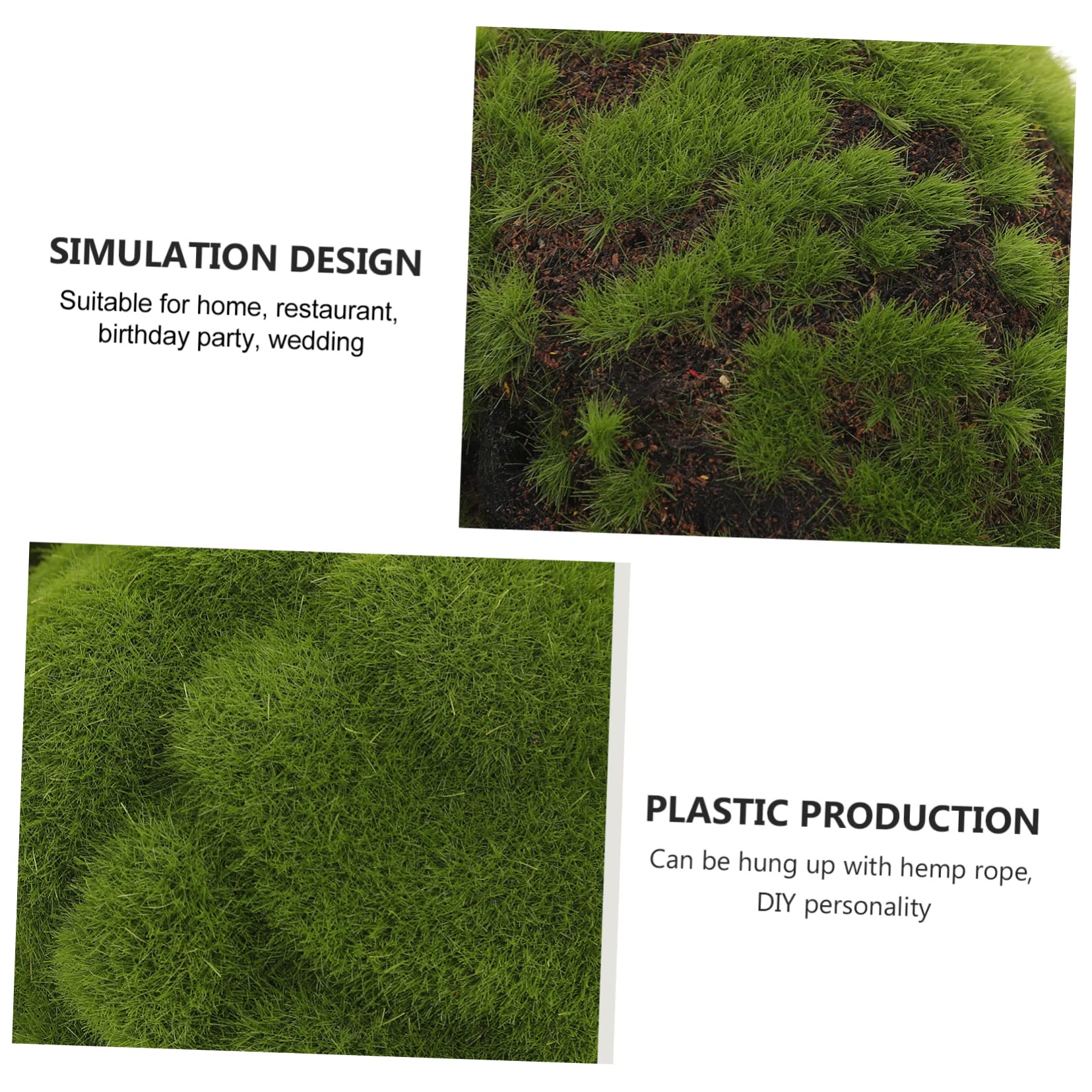 Alipis 9 Pz Palla Di Muschio Simulata Palline Decorative Di Muschio Alberi Topiari Finti Palla Topiaria Vegetale Artificiale Palline Di Muschio Naturale Pianta Da Green Schiuma