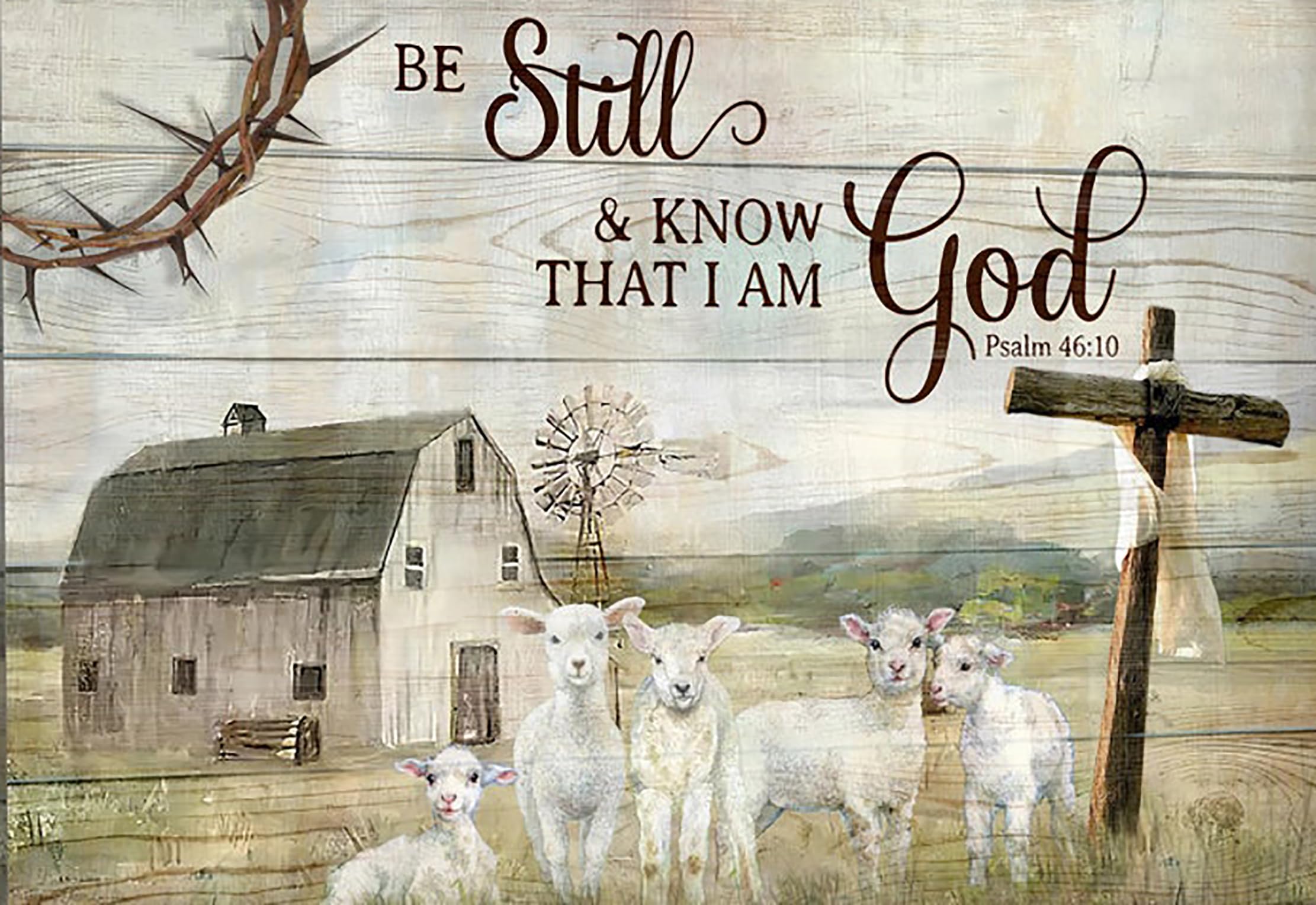 Kwqdozf Tin Sign-5 12X16inch Be Still And Know That I Am God Vintage Metal Aluminum Tin Sign D