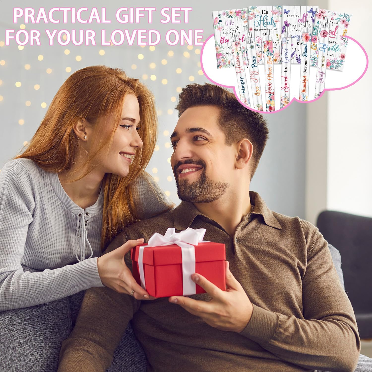 Christian Inspirational Gifts Bulk - 24PCS Bible Verse Pens Scripture Notebooks Floral Motivational Ballpoint Pens Set Positive Religious Easter Gift for Women Men Church Sunday School Teacher - Image 6