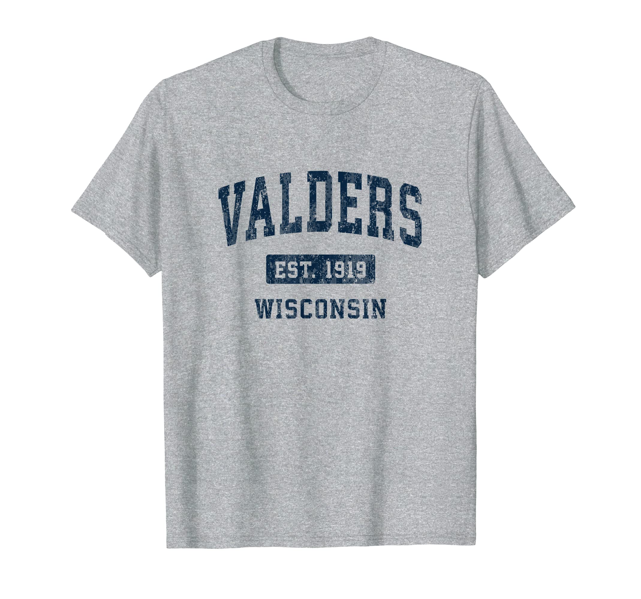 Valders Wisconsin WI Vintage Athletic Sports Design T-Shirt
