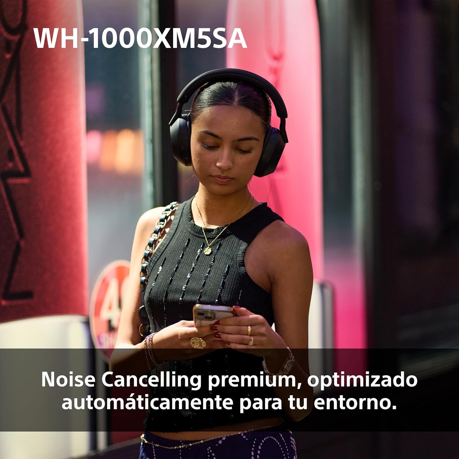 Sony WH-1000XM5SA Edición Especial con Estuche Blando Auriculares inalámbricos Premium y Noise Cancelling, Bluetooth, Llamadas de Calidad, Hi-Res, hasta 30 H de batería, Negro 5