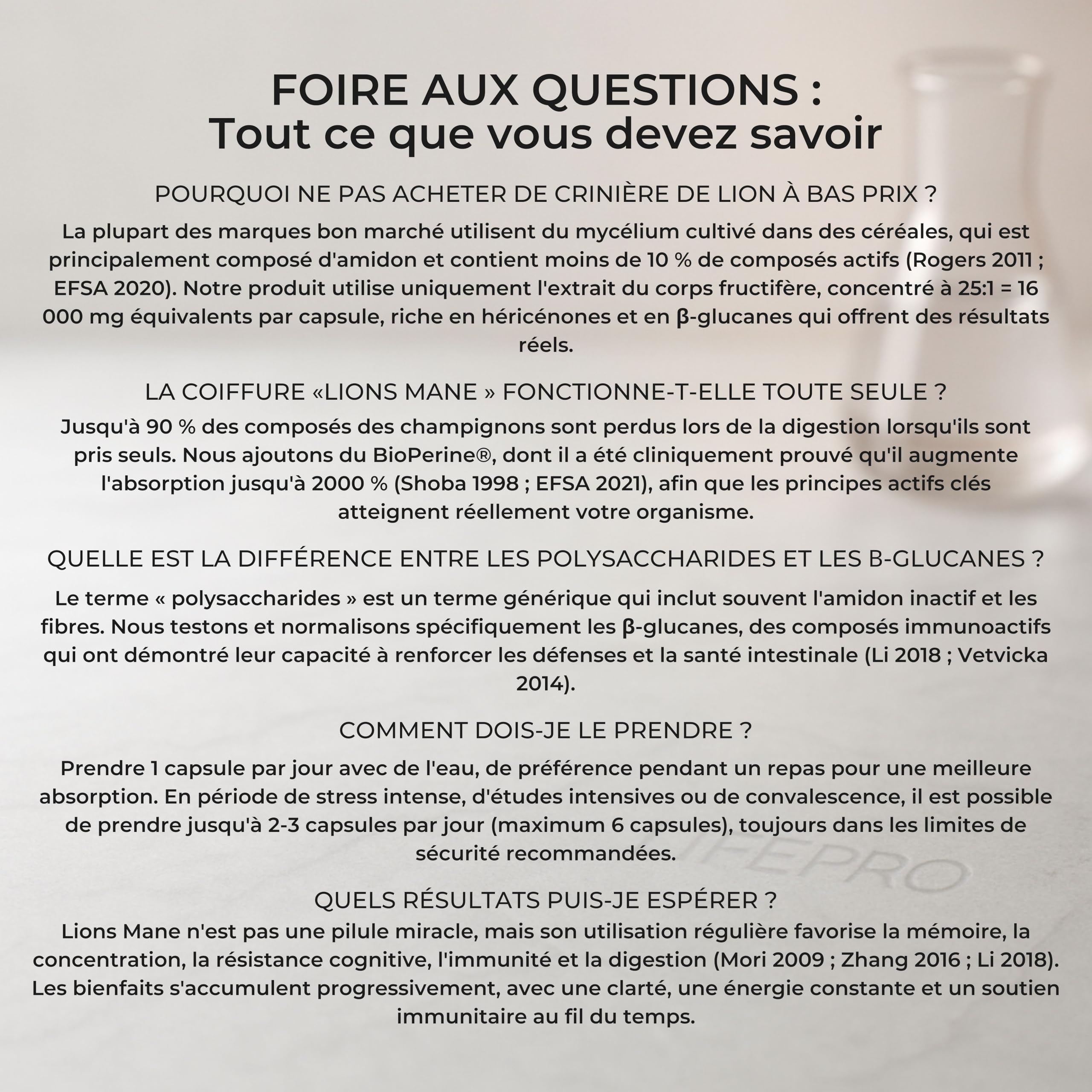 Lions Mane Bio – Gélules Criniere de Lion Haute Puissance 16,000mg – Extrait 25:1 Ultra-Concentré avec BioPerine® – Riche en Polysaccharides & Bêta-Glucanes – 6 Mois – Naturel, Mémoire & Immunité