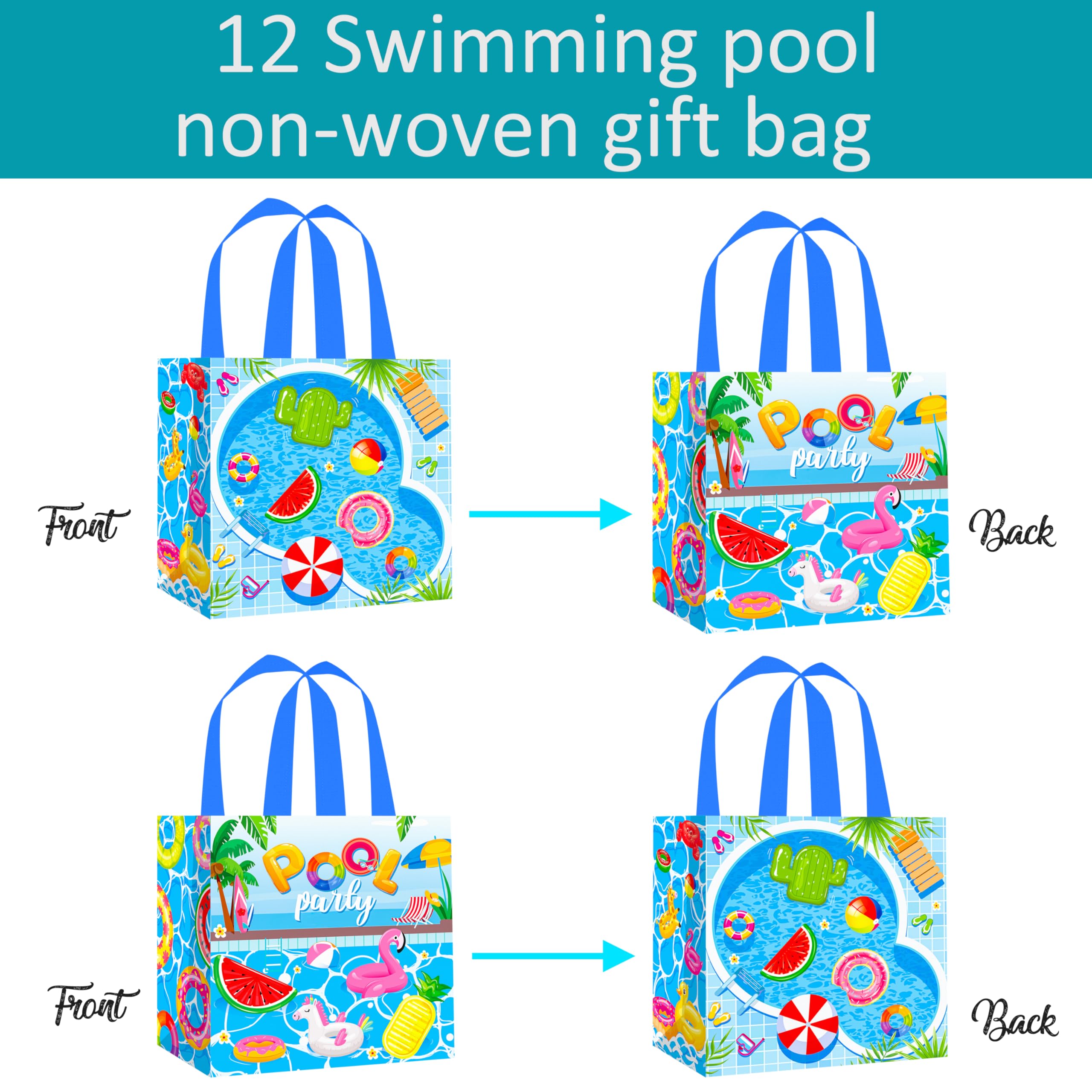Cajas de regalo para fiestas en la piscina de verano (doradas)