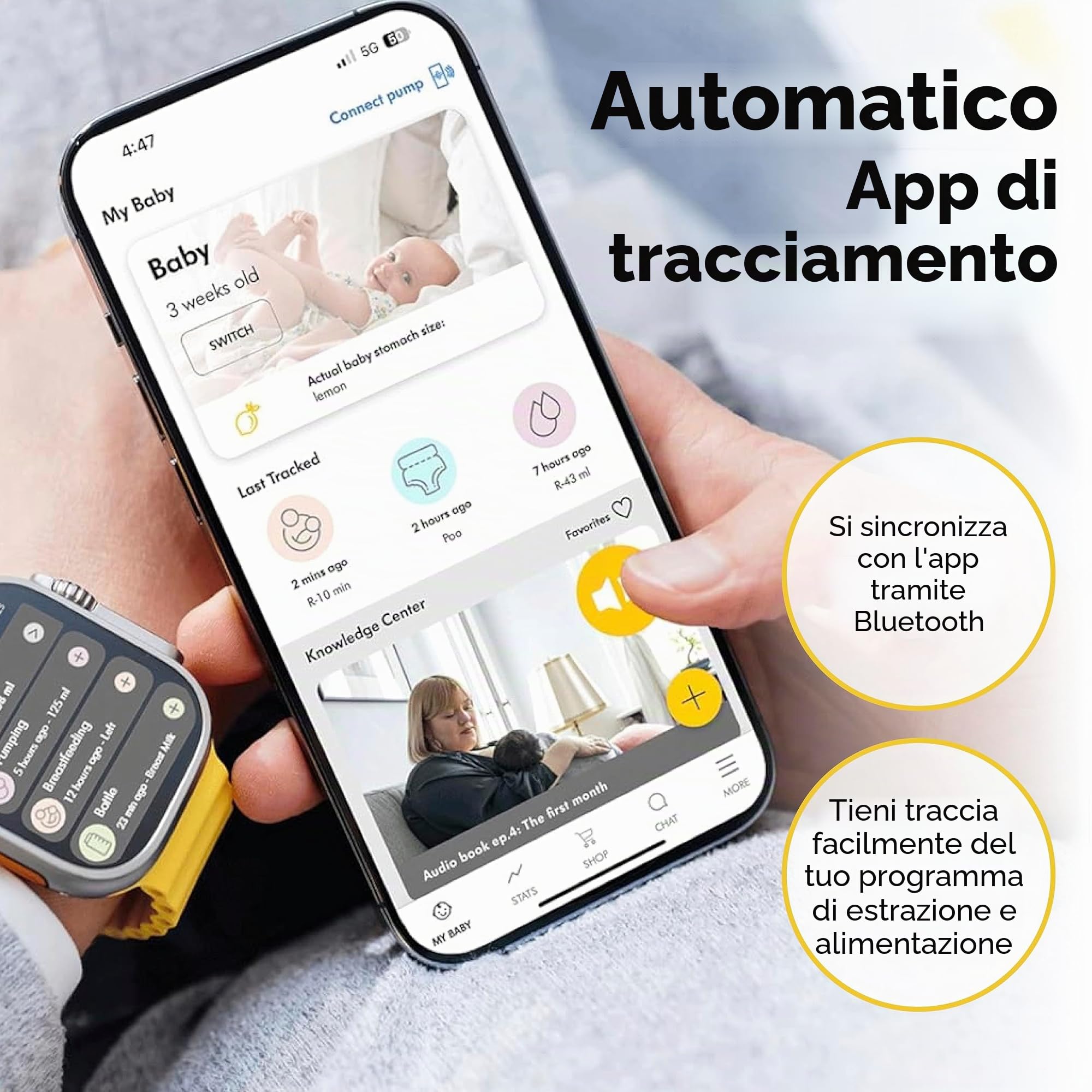 Medela Tiralatte Freestyle a mani libere | Tiralatte elettrico doppio, portatile, discreto e indossabile, con connettivit app