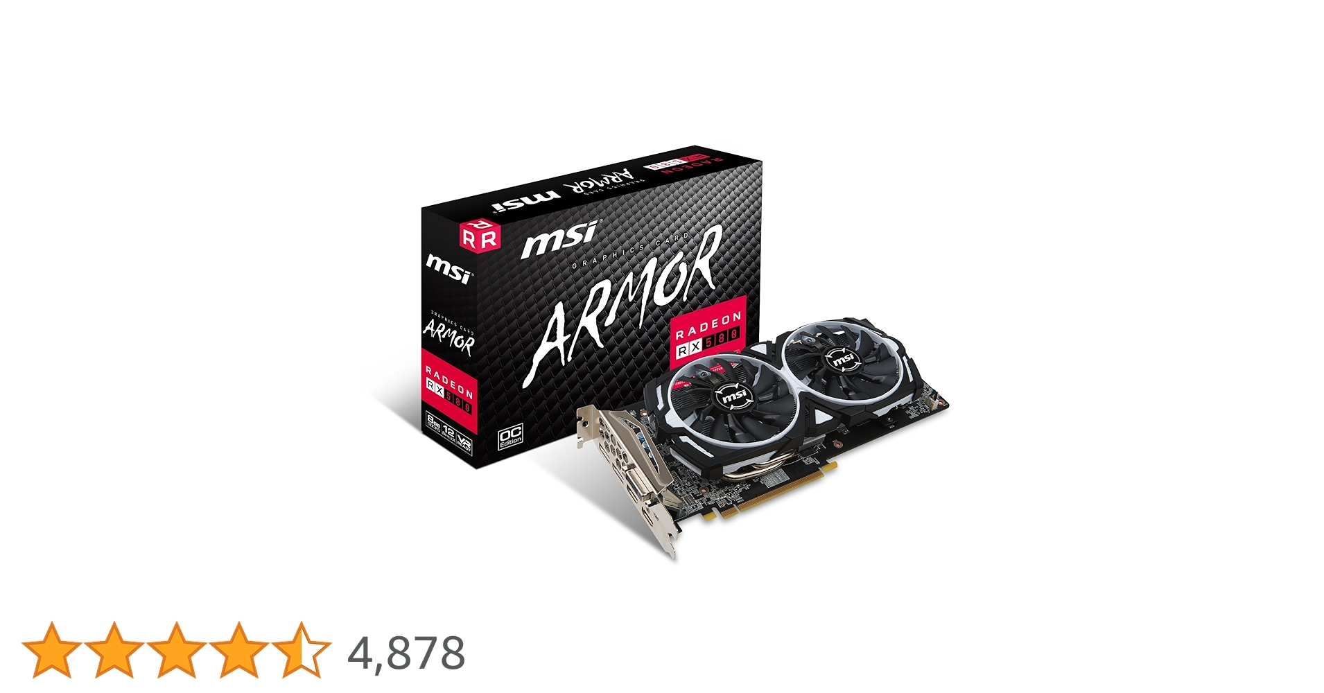 グラフィックボード・グラボ・ビデオカード MSI Radeon RX 580 ARMOR 8G OC Overview Radeon RX 580 ARMOR 8G OC | MSI Canada