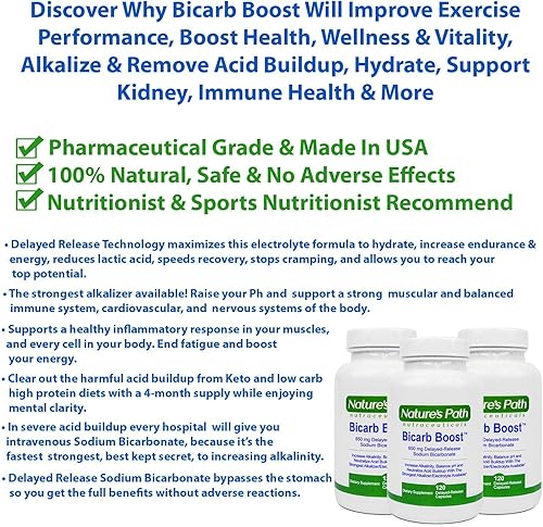 Miniatura 7 de Suplemento de electrolito alcalino más fuerte y píldoras de electrolito de ceto, tabletas de sal hidratación y rehidratación, DR Bicarbonato de